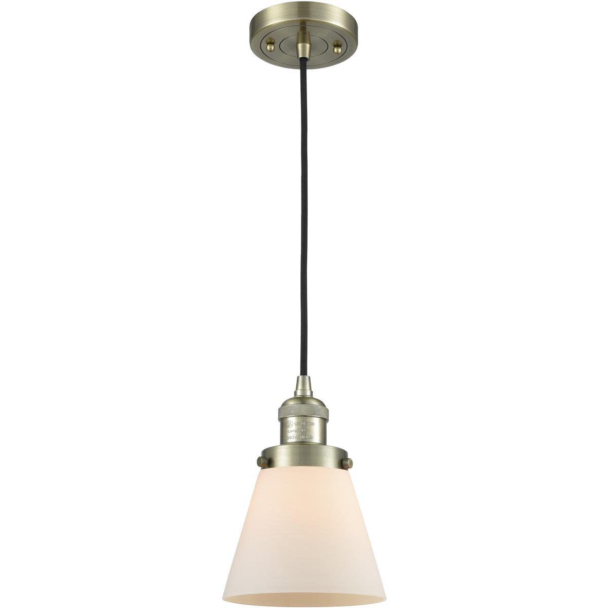 Innovations Lighting 1353594 201C-AB-G61 Franklin Restoration Cone Mini Pendant