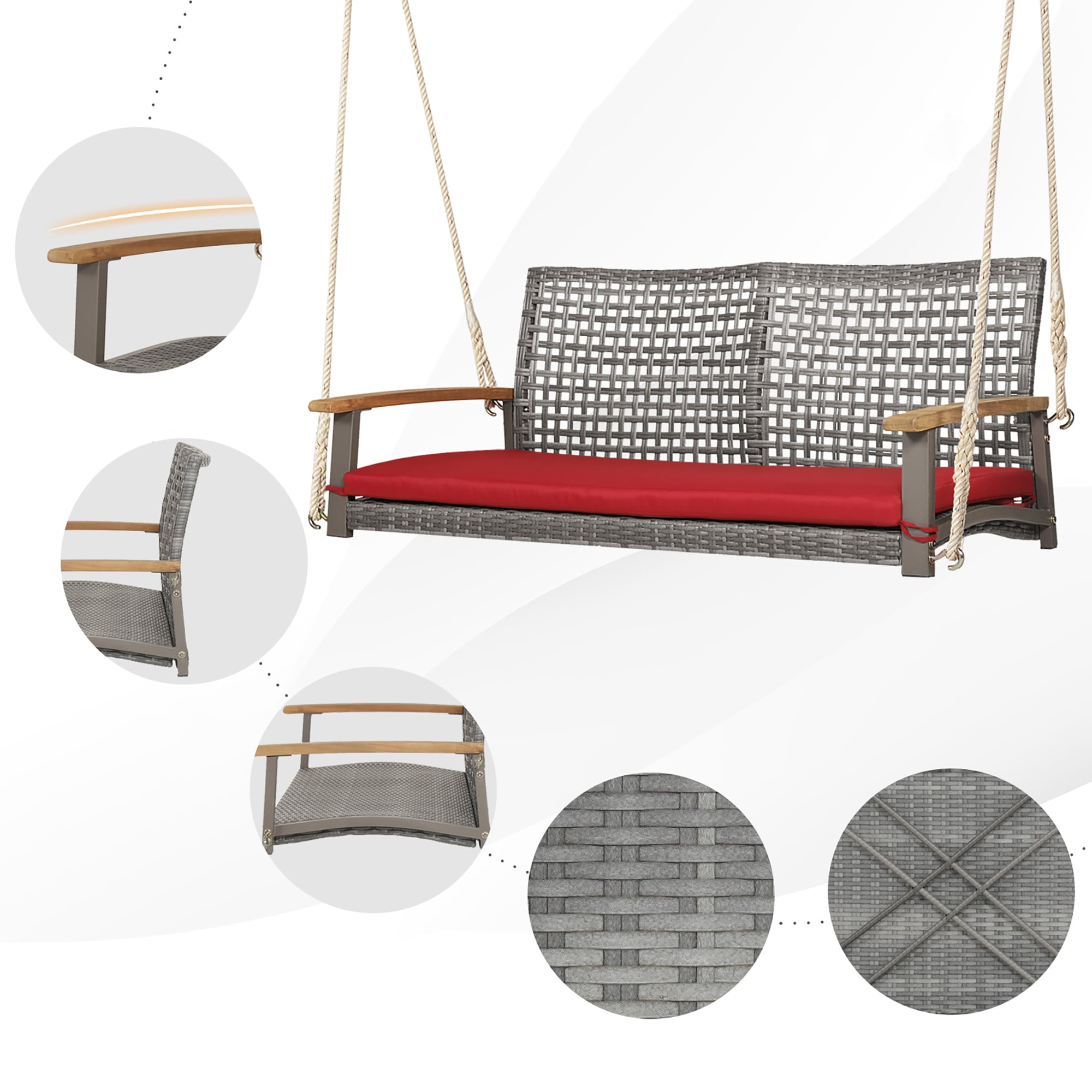 Costway HW69766RE Patio-Chairs - View #4