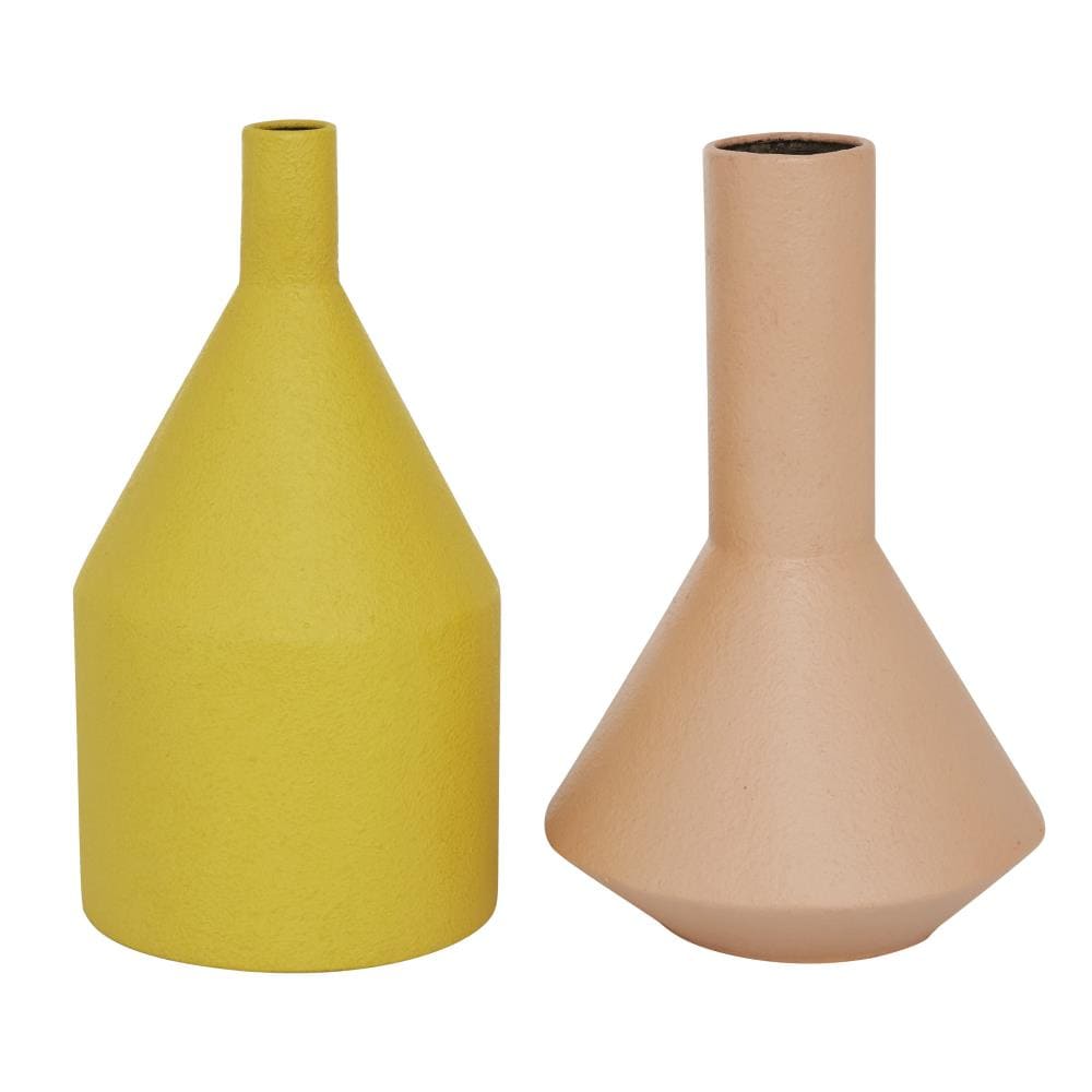 The Novogratz 43330 2-Pack Multiple Colors/Finishes Iron Rustic Vase