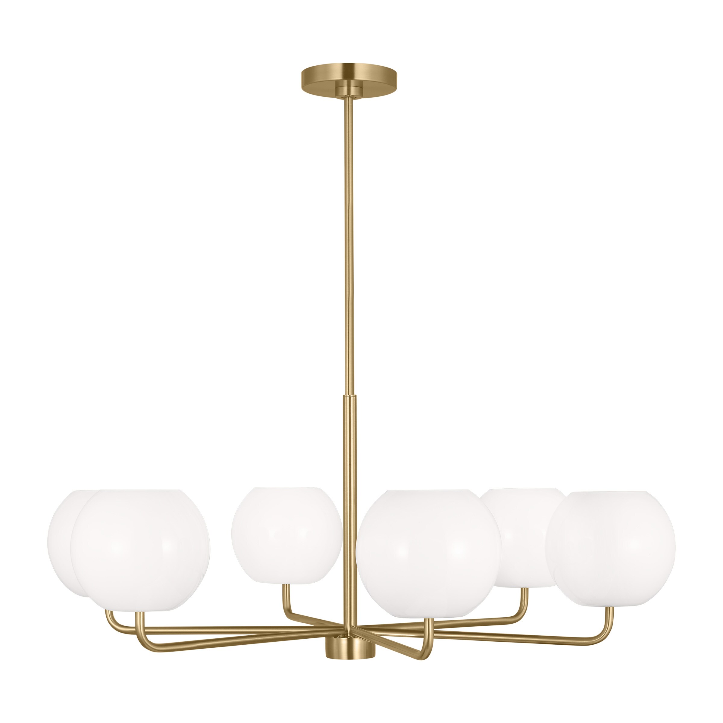 Generation Lighting GLC1066SB Rory 6 -Light Satin Bronze Modern/contemporary For Use in Dining Rooms, Foyers, Living Rooms Chandelier