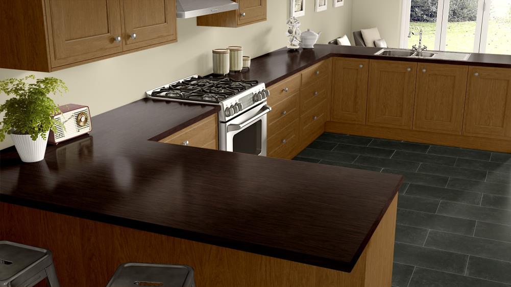 Wilsonart Premium 60-in W x 144-in L Figured Mahogany Kitchen Laminate ...