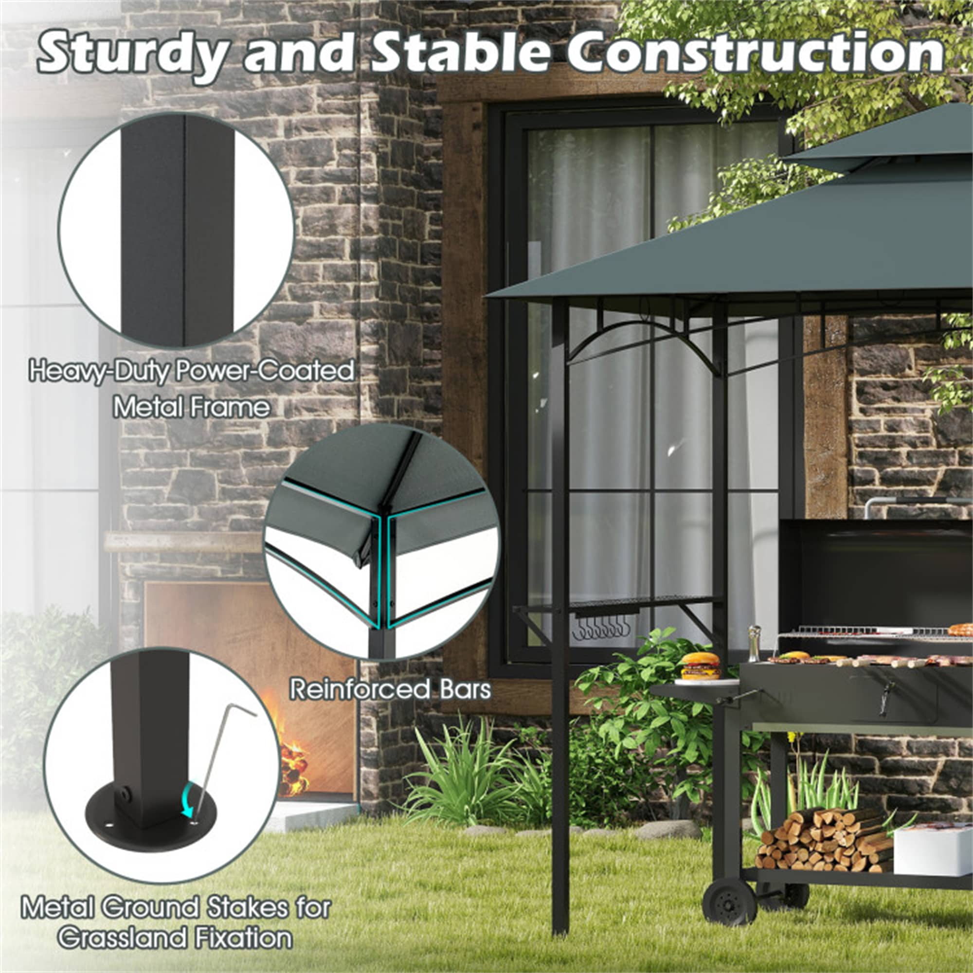 BABOOM BOM-12041GR-CO Wood-Resin-Gazebos - View #5