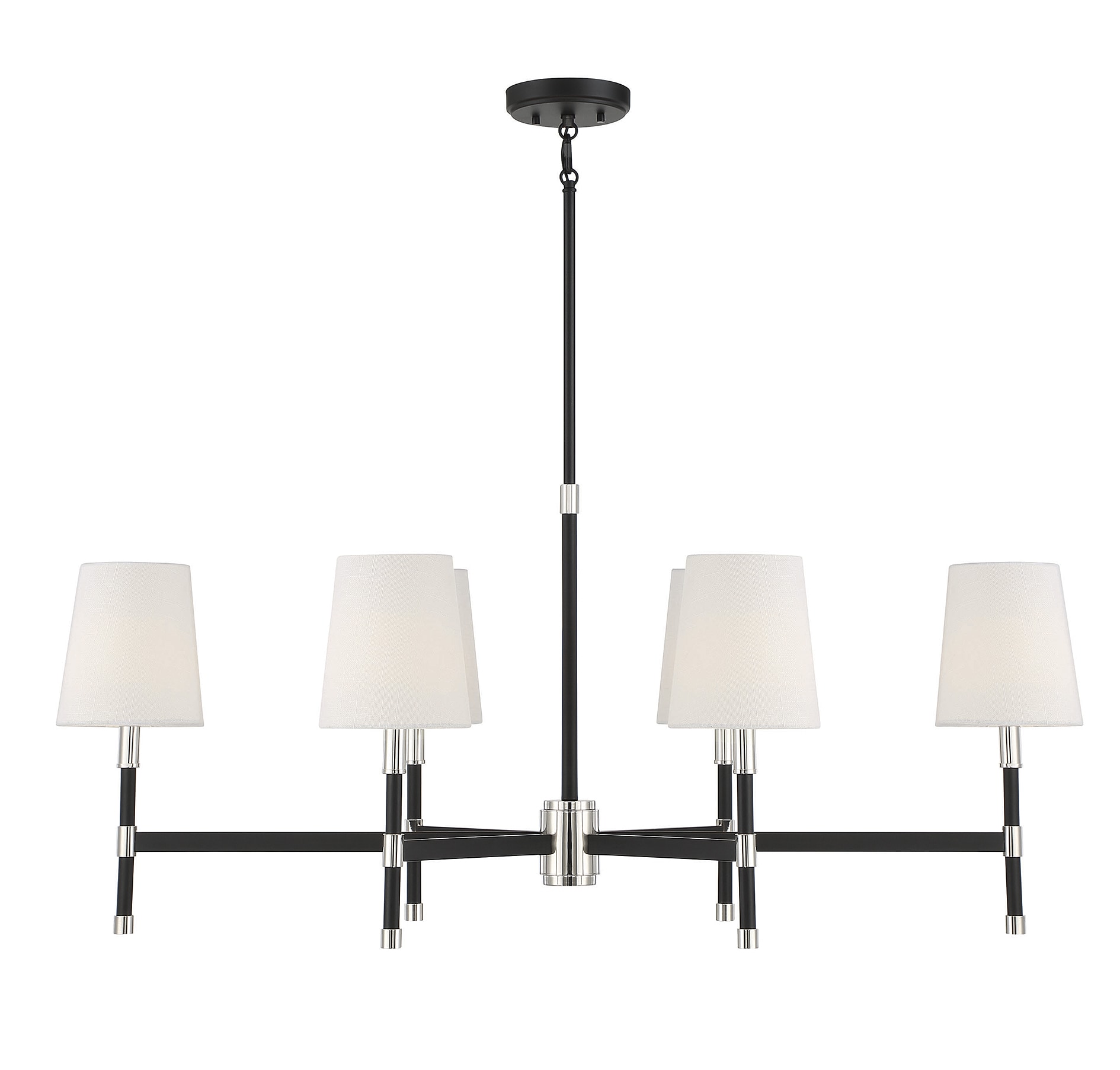 Brody 6-Light Matte Black and Nickel Chandelier