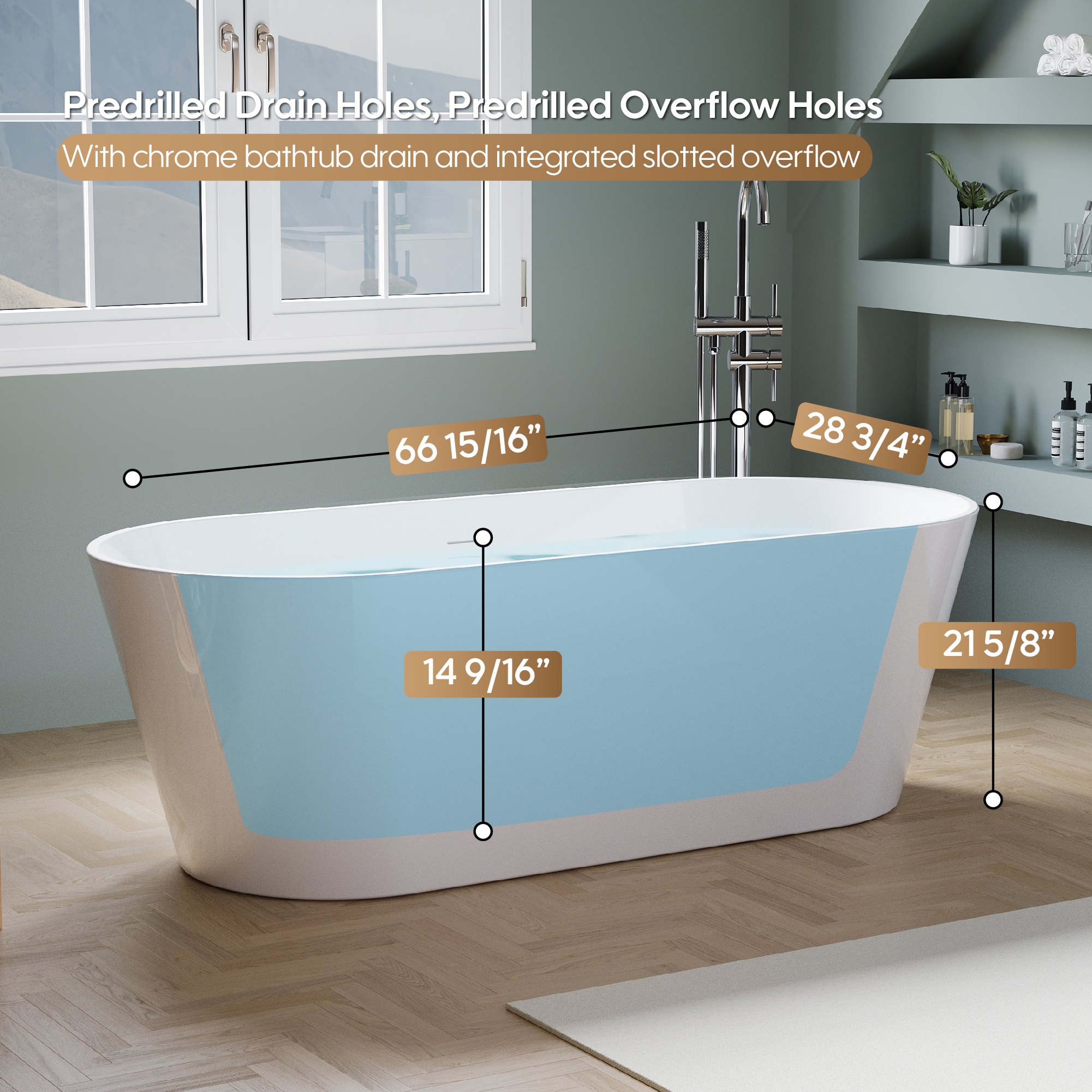 WELLFOR TO-ED-BV30GYBK bathtubs - View #6