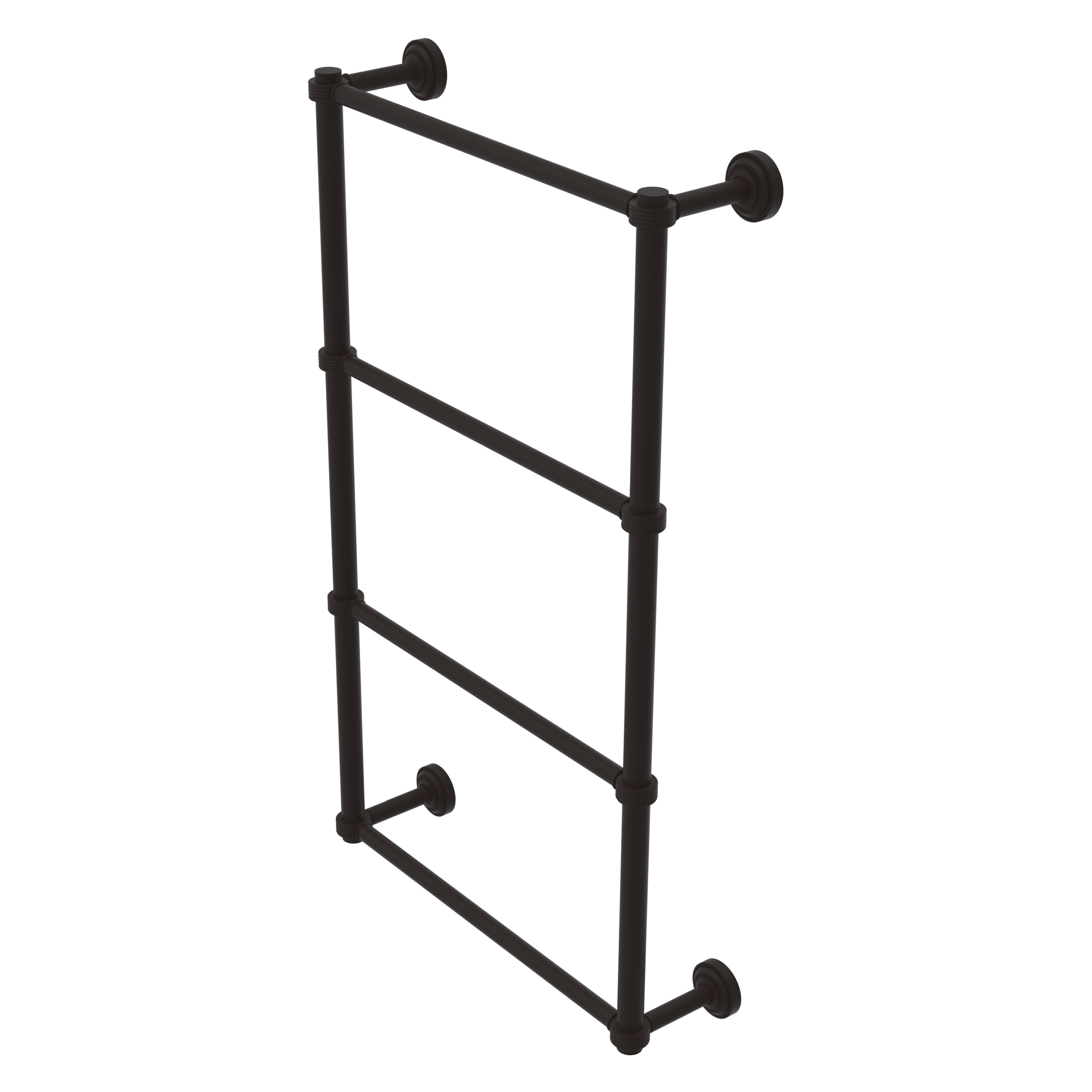Allied Brass DT-28G-36-ORB Dottingham 36-in double Oil-rubbed bronze Wall mount 4-tier Towel Bar