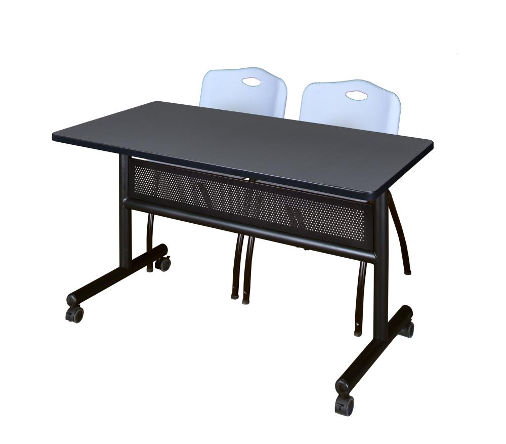 Regency MKFTM4824GY47GY Training Gray 4-Person Training Table (48-in W x 29-in H)