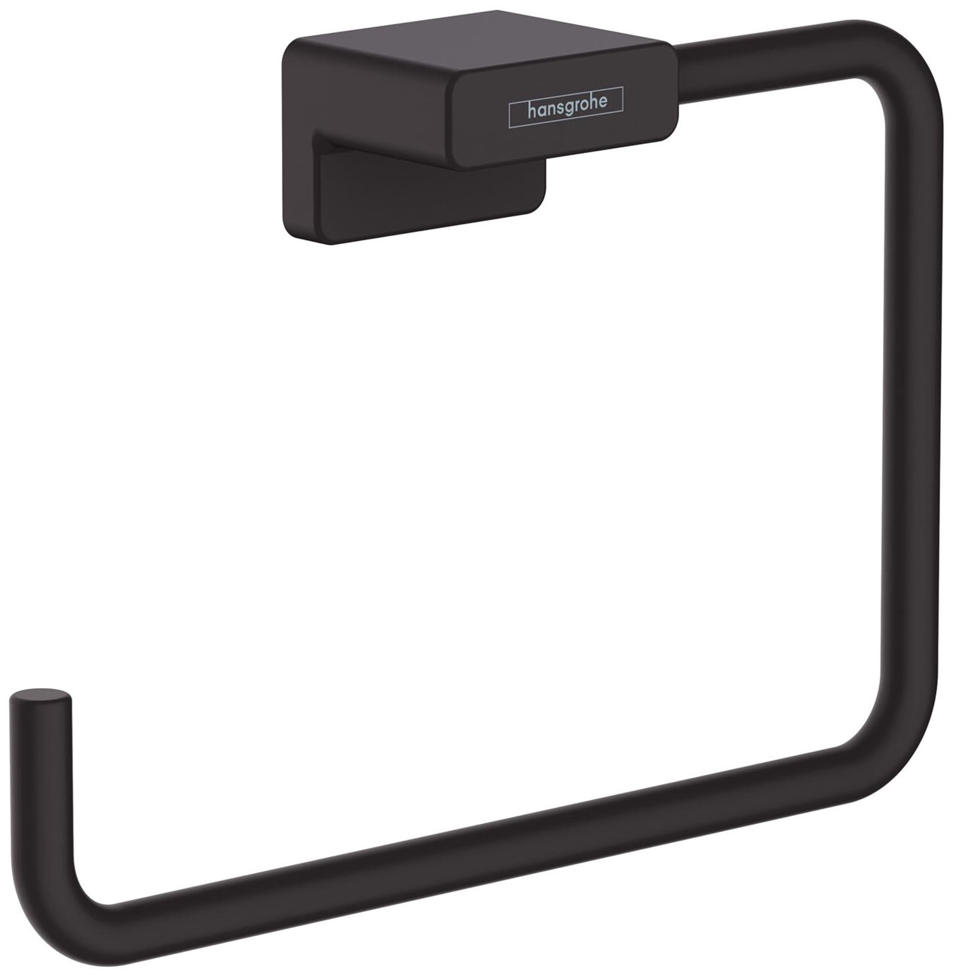 Hansgrohe 41754670 Matte Black Wall mount Single Towel Ring