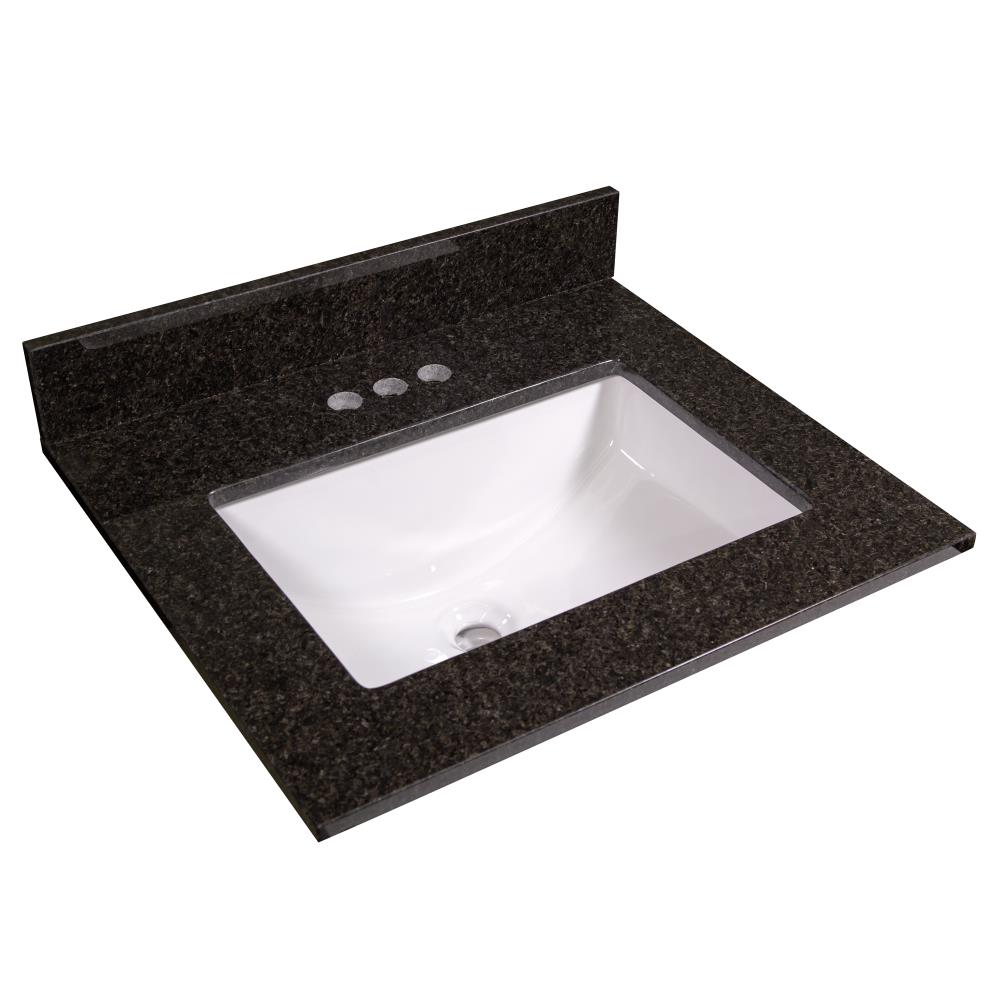 Design House 25 In Black Pearl Granite Single Sink Bathroom Vanity Top In The Bathroom Vanity Tops Department At Lowes Com