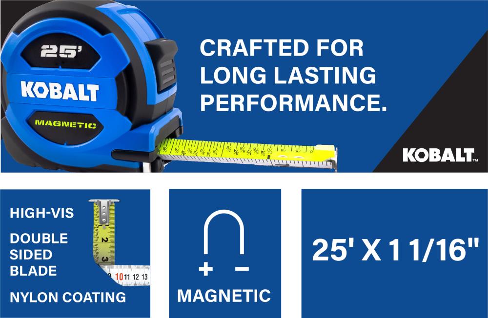 Kobalt Tape measure 25-ft Magnetic Tape Measure at