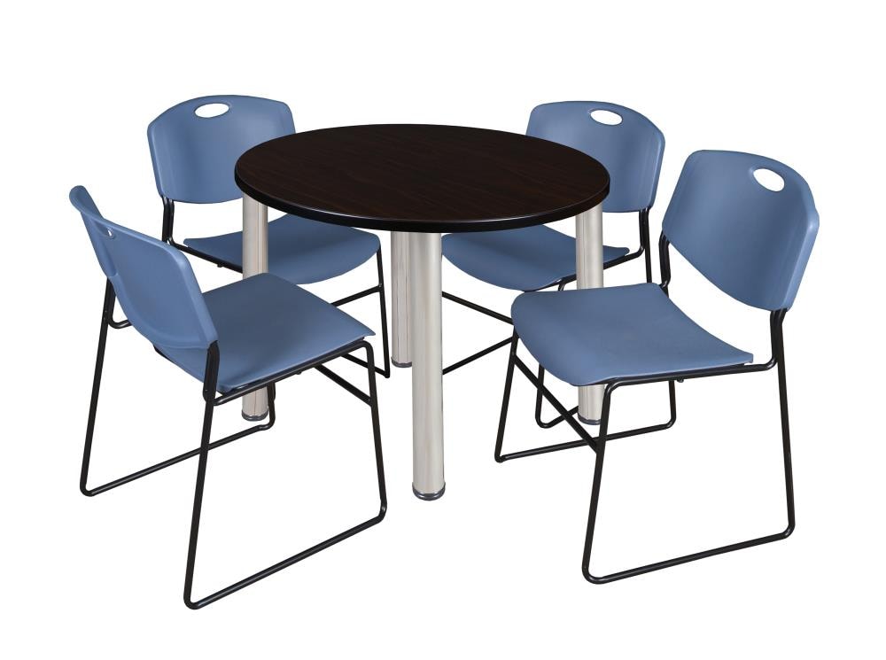 Regency TB36RNDMWBPCM44BE Breakroom Brown 4-Person Training Table (36-in W x 29-in H)