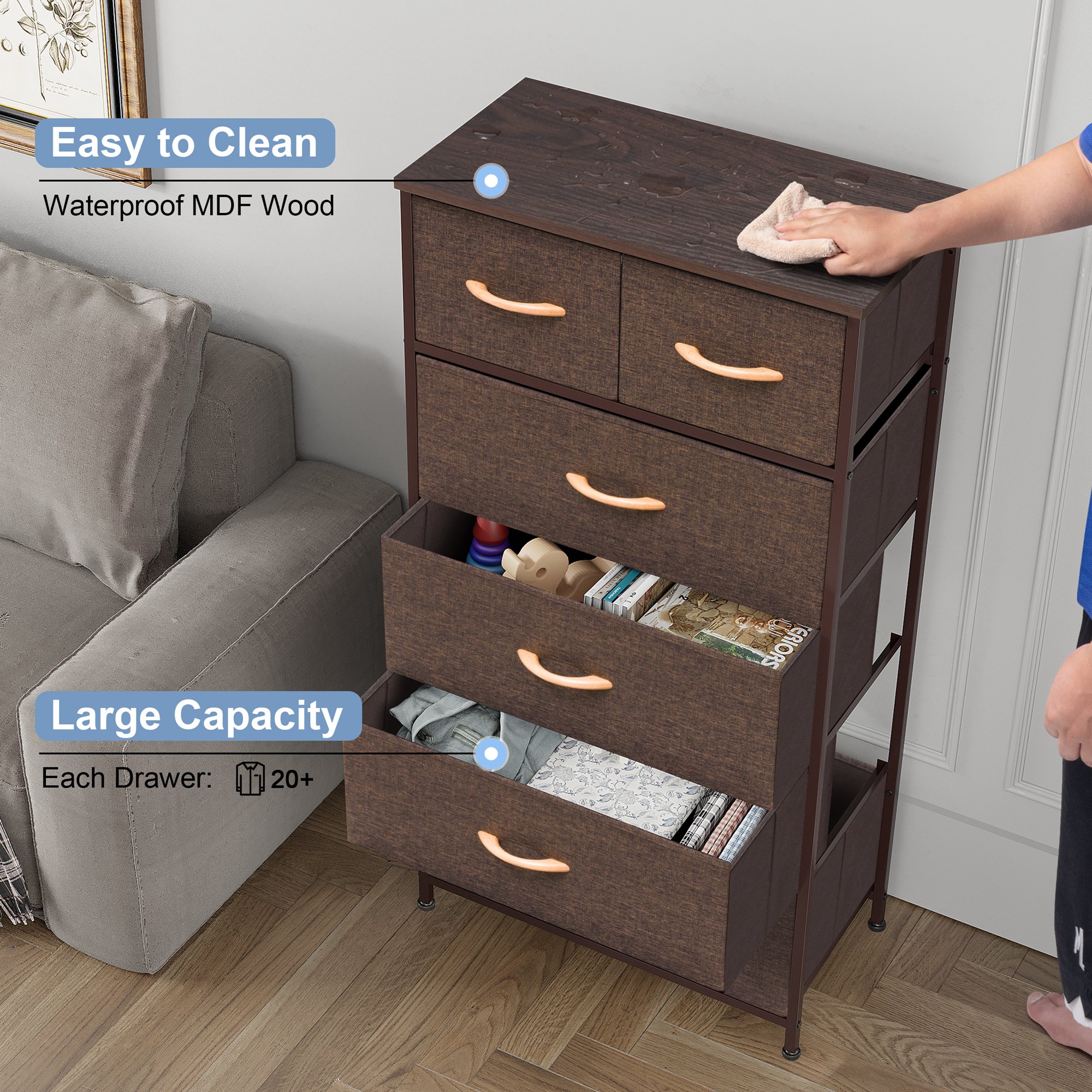 CloudFly CL-HD019BRN dressers - View #8