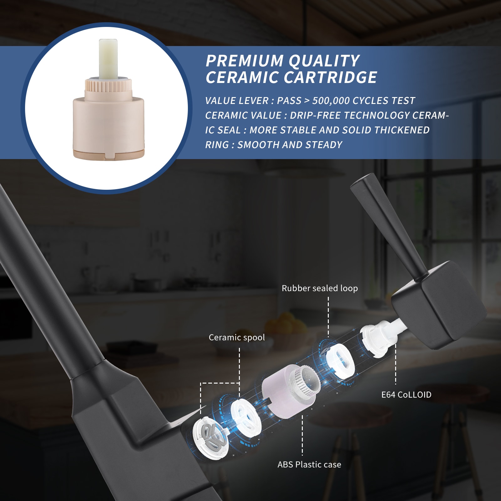 Fapully FA-B-1010B-IS Kitchen-Faucets - View #6
