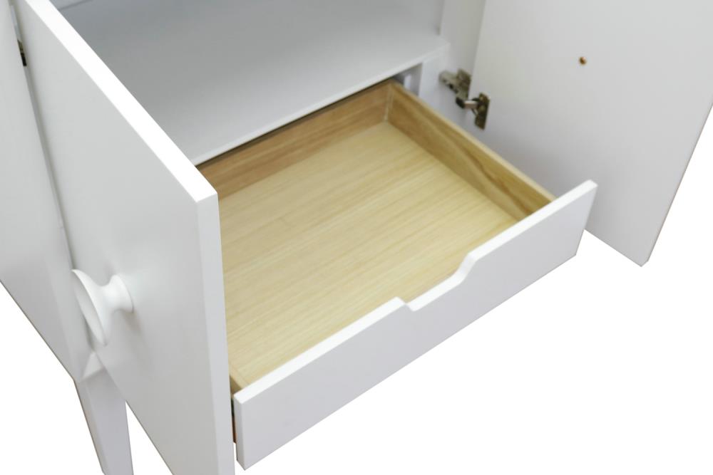 Bellaterra Home LV0400-WH Single Vanity- Cab only 30-in White Bath