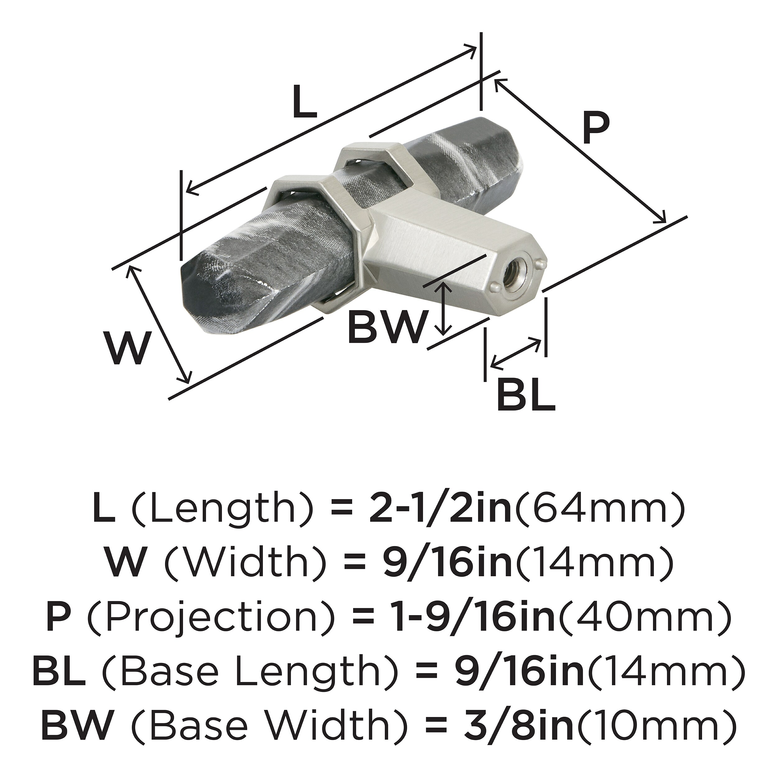 Amerock BP36647MBKG10 Cabinet-Knobs - View #4