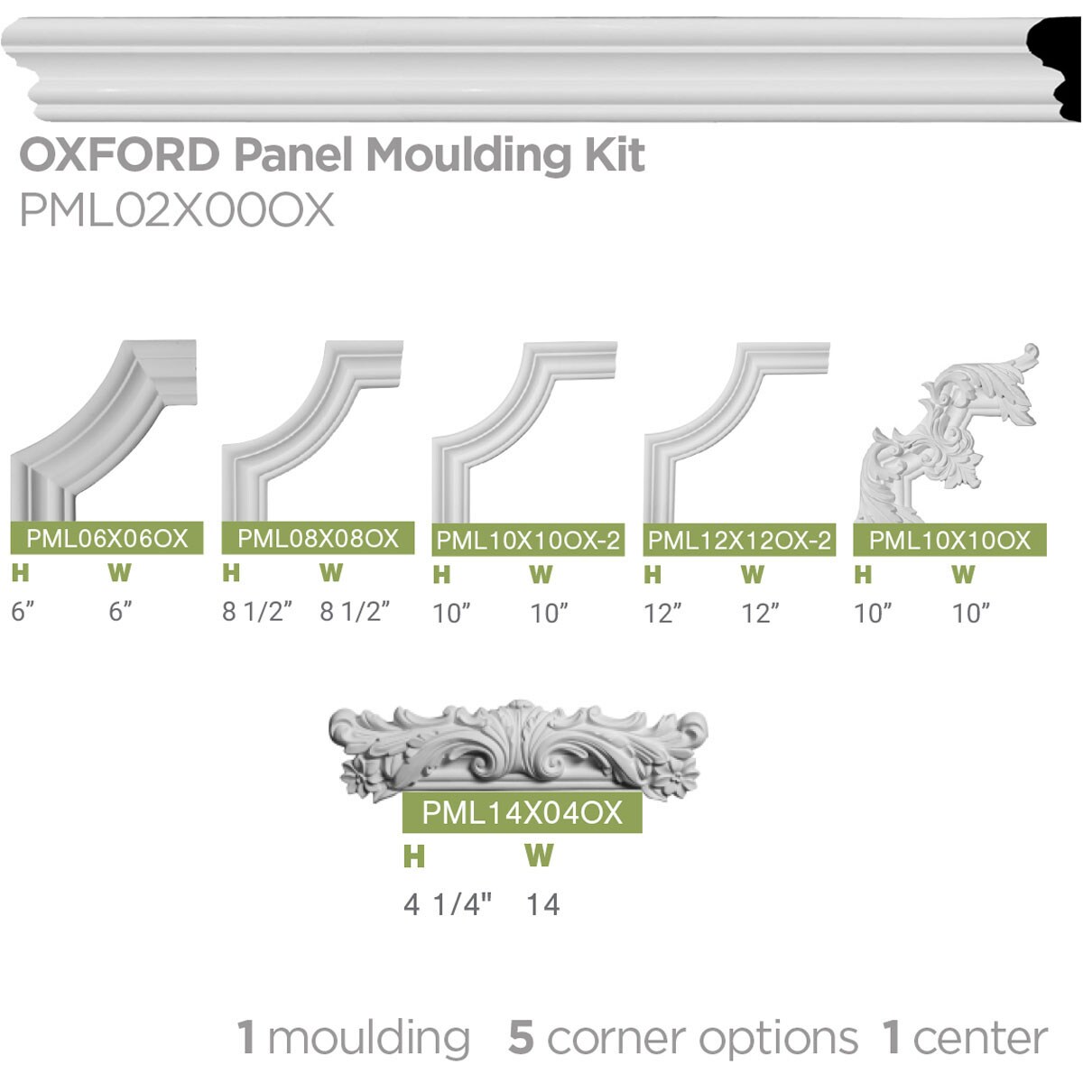 Primed Gray Polyurethane Oxford Crown Moulding 7' 10.5"