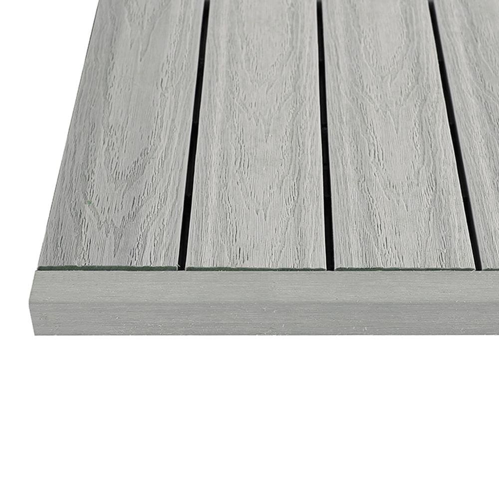 NewTechWood 2-in x 12-in 4-Pack Icelandic So-mK e White Prefinished Composite Deck Tile (1-sq ft)