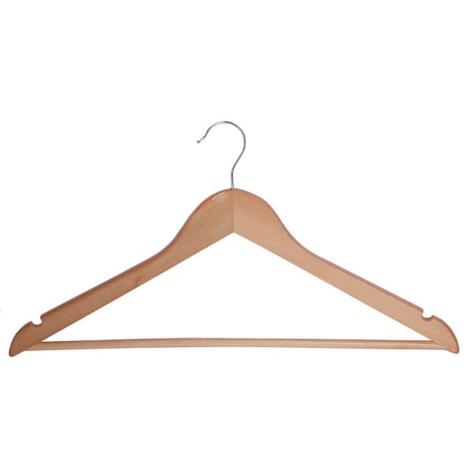 Style Selections Wood Hanger 10 Pack, Thin Wooden Hangers