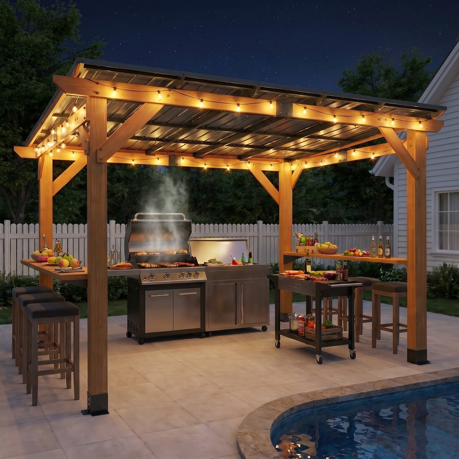 StarEcho WD0810GR0017 Wood-Resin-Gazebos - View #3