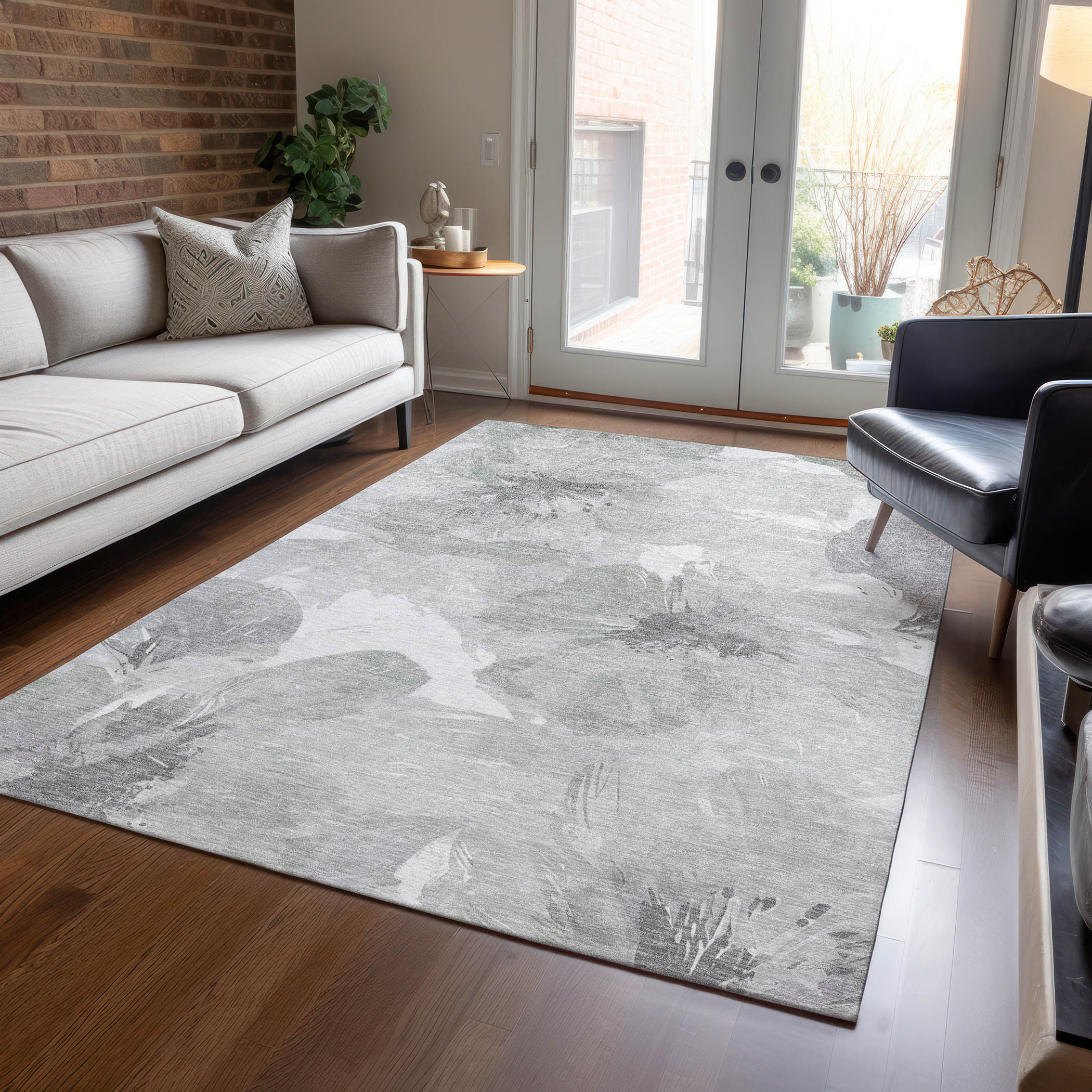 Addison Rugs ACN1556PU5X8 Chantille ACN1556PU 5 x 7 (ft) Polyester Putty Rectangular Indoor/Outdoor Geometric Machine washable Area rug