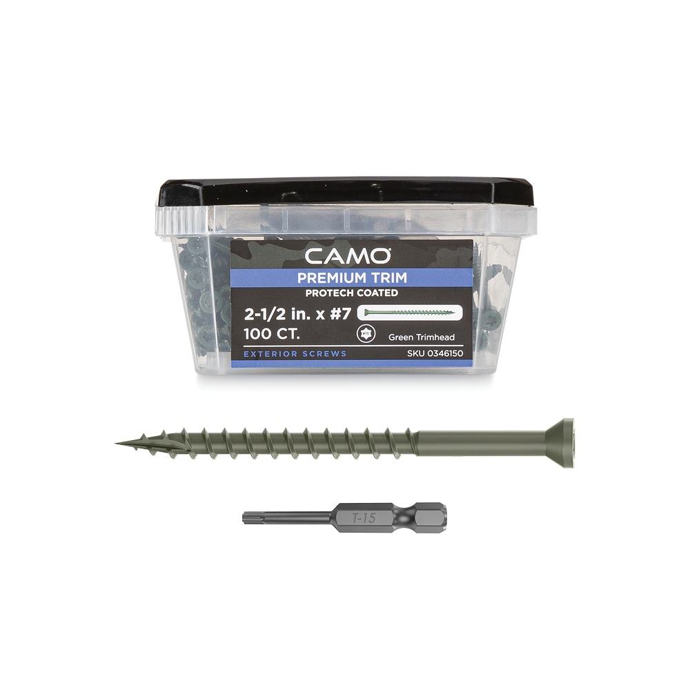 CAMO 0346150 #7 x 2-1/2-in Wood to wood Deck Screws ( 100 -Per Box )