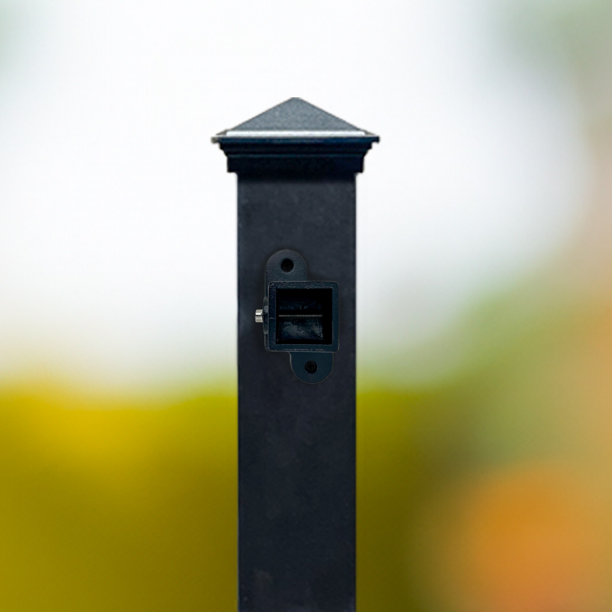 Black Powder-Coated Steel Swivel Rail Bracket Set