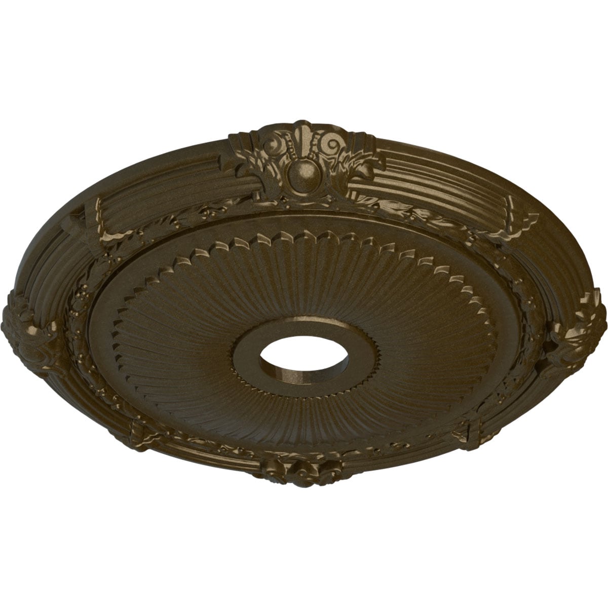 Ekena Millwork CM27HEBRS Ceiling-Medallions - View #2