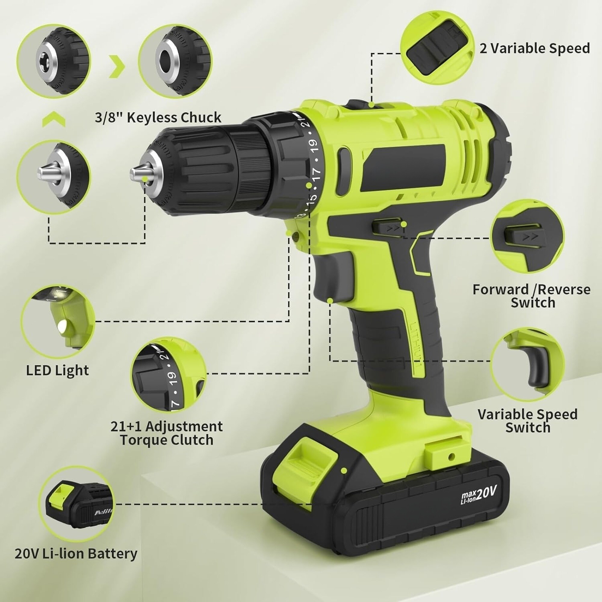 Numhew NHLYNN21345 Cordless-Hammer-Drills - View #3