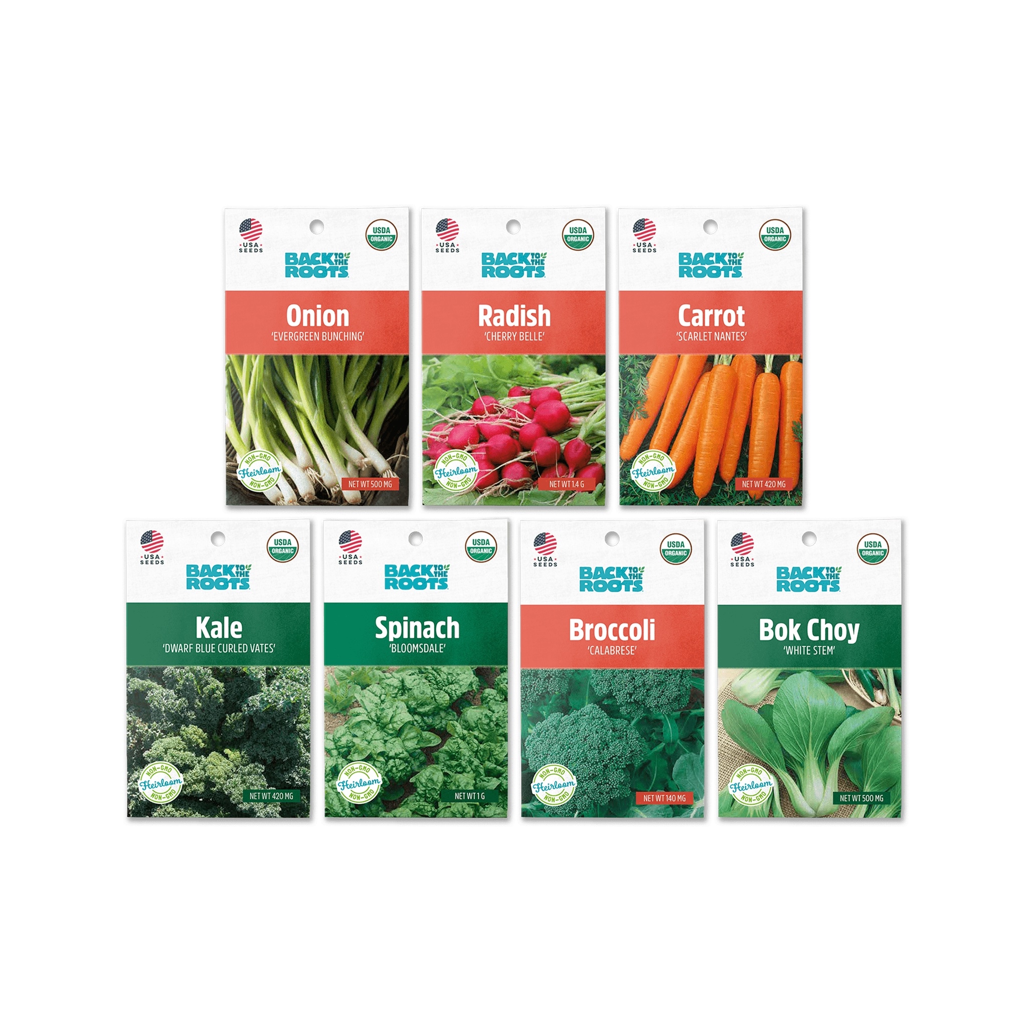 Back to the Roots Organic Garden Essentials Vegetable Seeds Variety  (15-Pack) - Upright Growth Habit, Summer and Spring Harvest, Non-GMO, 100%  Organic in the Vegetable & Herb Seeds department at