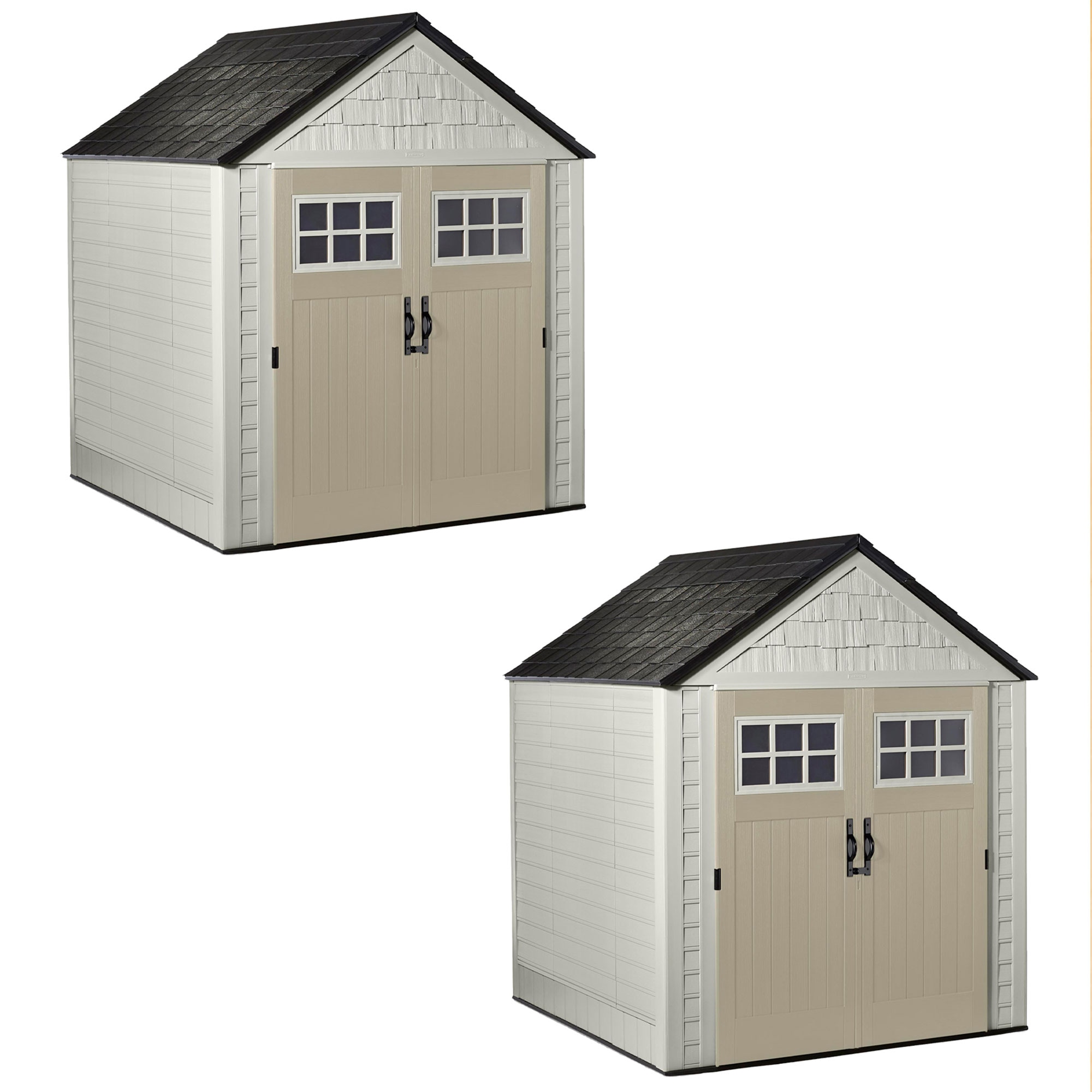 Rubbermaid 207737 Gray Resin Storage Shed (Floor Included)