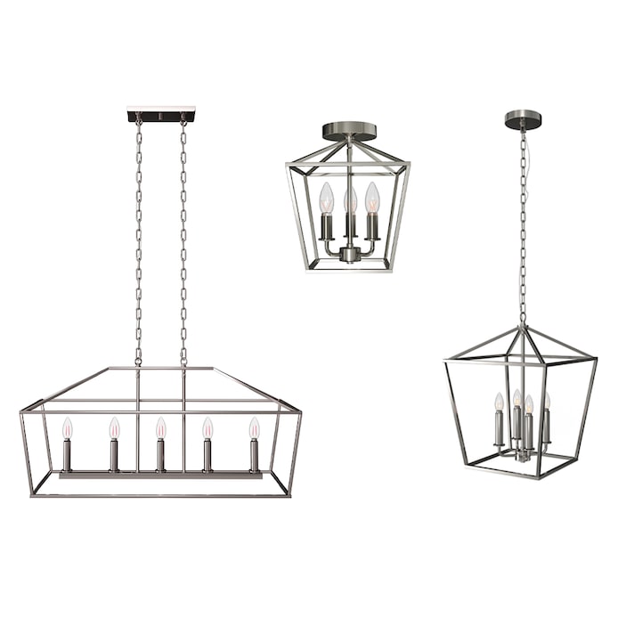 allen + roth  Lane Polished Nickel Lighting Collection