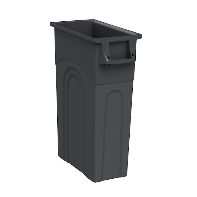 Project Source 23- Gallons Black Plastic Touchless Kitchen Trash