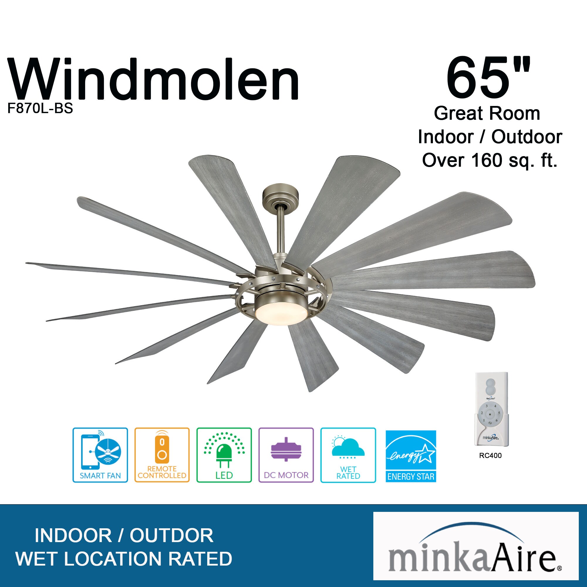 Minka Aire F870L-BS Ceiling-Fans - View #3