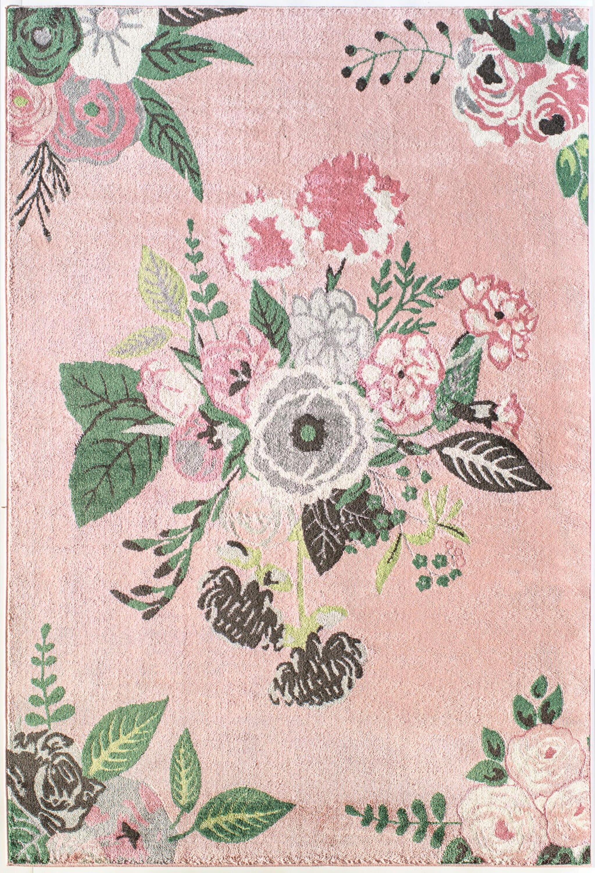 Pink high quality flowers Rug