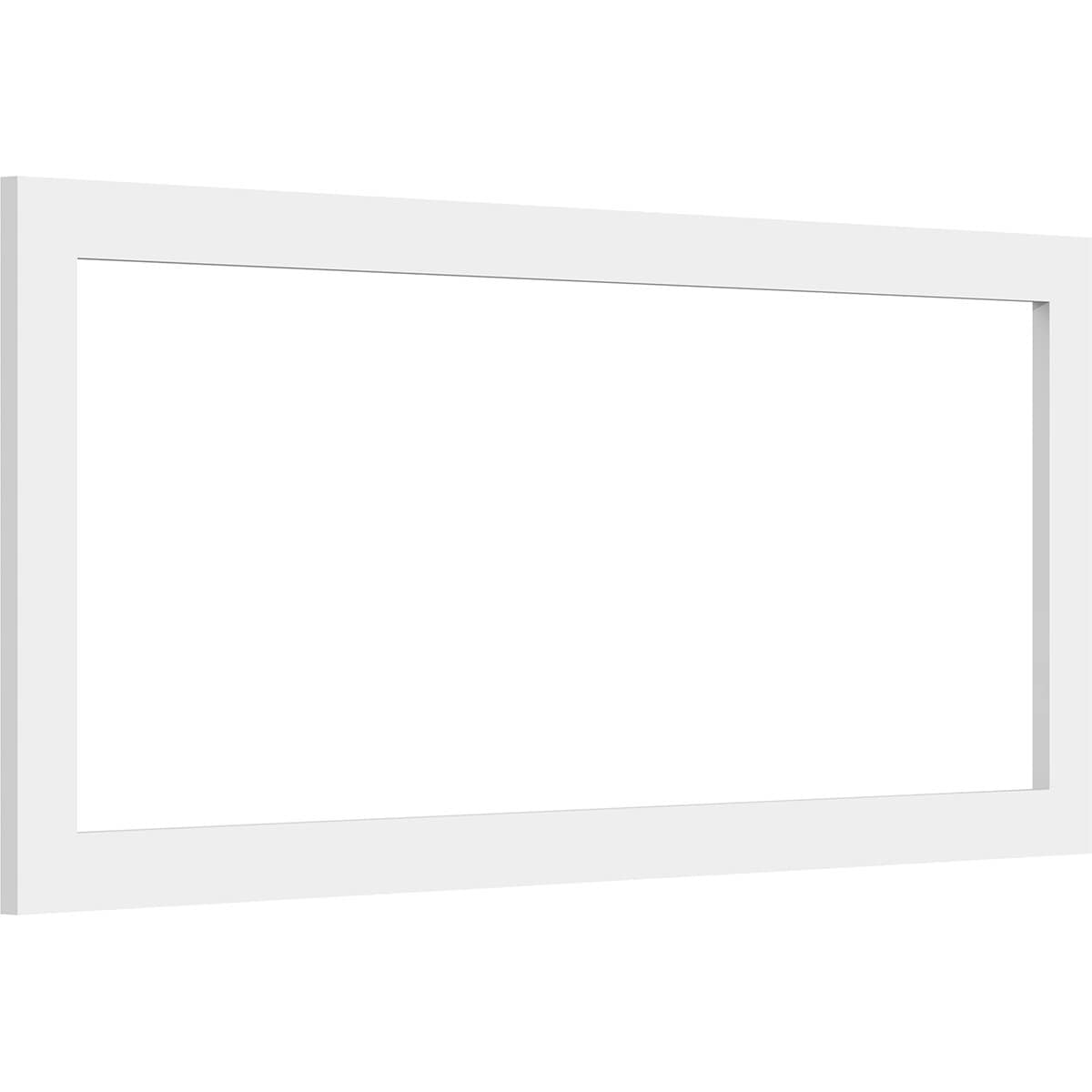 Ekena Millwork WALP32X14X037PRE 32-in x 14-in Smooth Paintable/Stainable White PVC Fretwork Wall Panel (