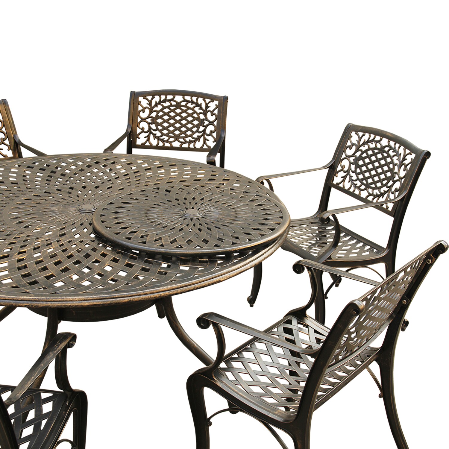 Oakland Living LW1022-2777(6)-BZ Patio-Dining-Sets - View #2