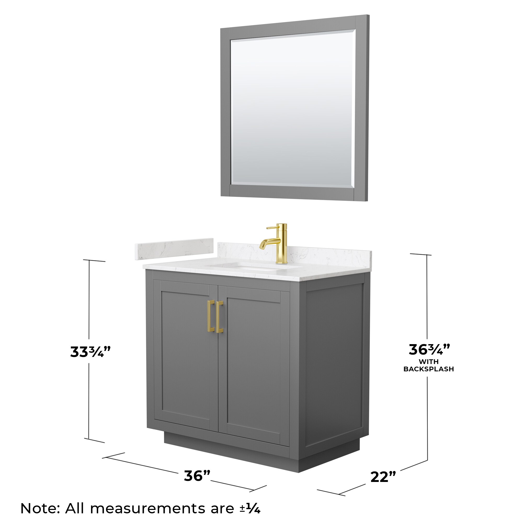 Wyndham Collection WCF292936SGGC2UNSM34 Bath-Vanity-Combo - View #6