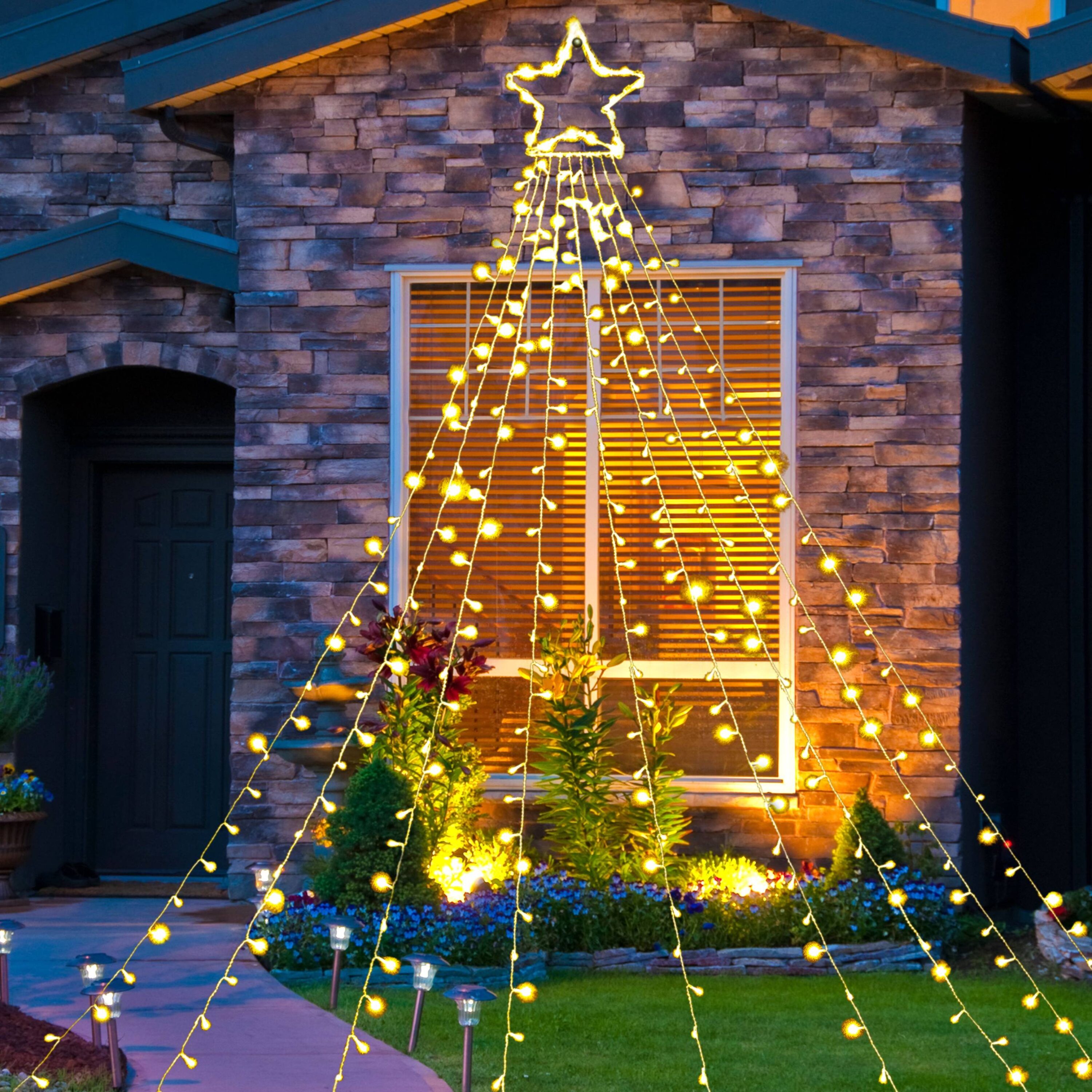 MAOYUE Window Lights 3 Pack Christmas Window Star Lights with Timer Battery  Operated Christmas Decorations 8 Lighting Modes with 3 Remote Controls for