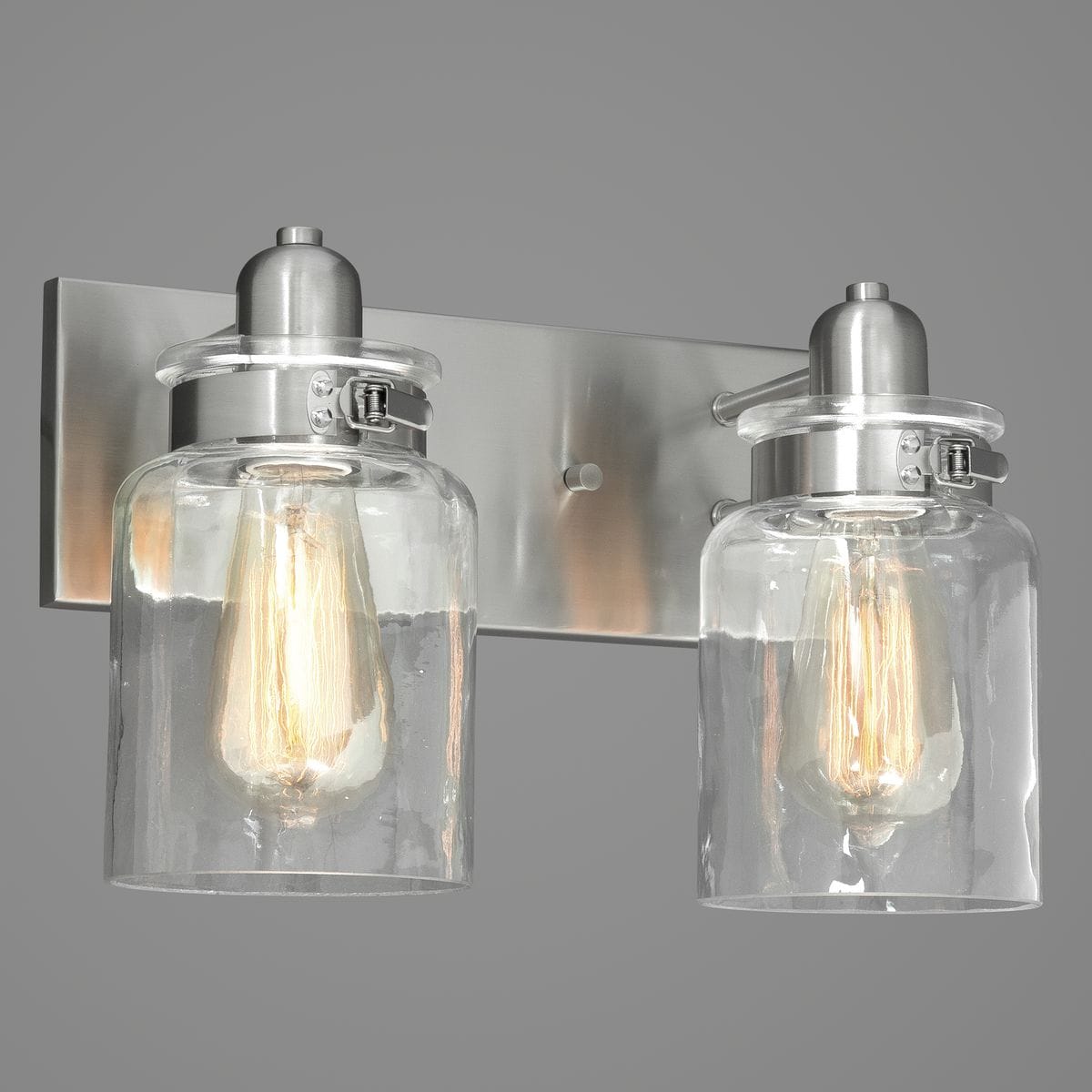 Progress Lighting Calhoun 13.25-in 2-Light Brushed Nickel Farmhouse ...