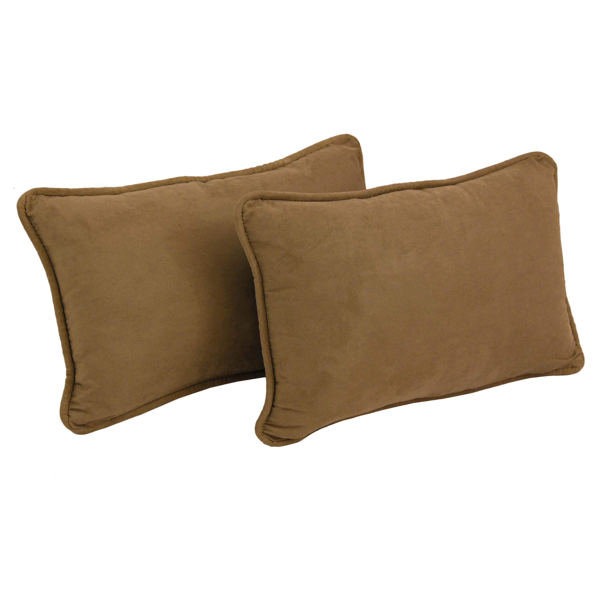 Blazing Needles 9811-CD-S2-MS-SB 2 -Piece 20-in x 12-in Saddle Brown Rectangular Indoor Decorative Pillow
