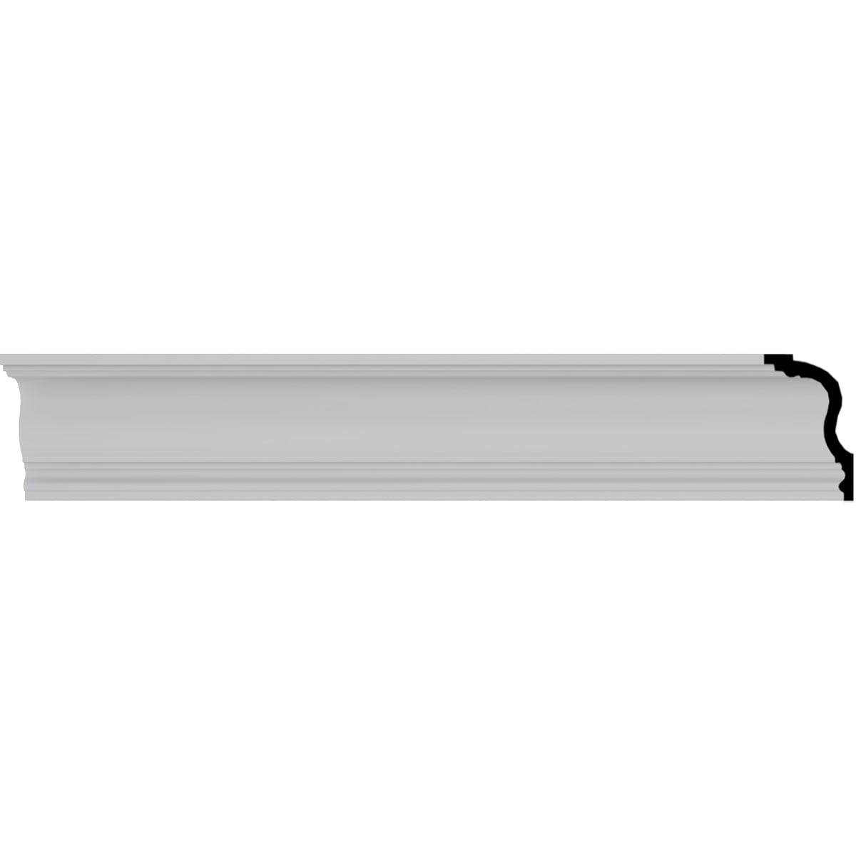 Niobe Traditional White Polyurethane Crown Moulding 94.5"