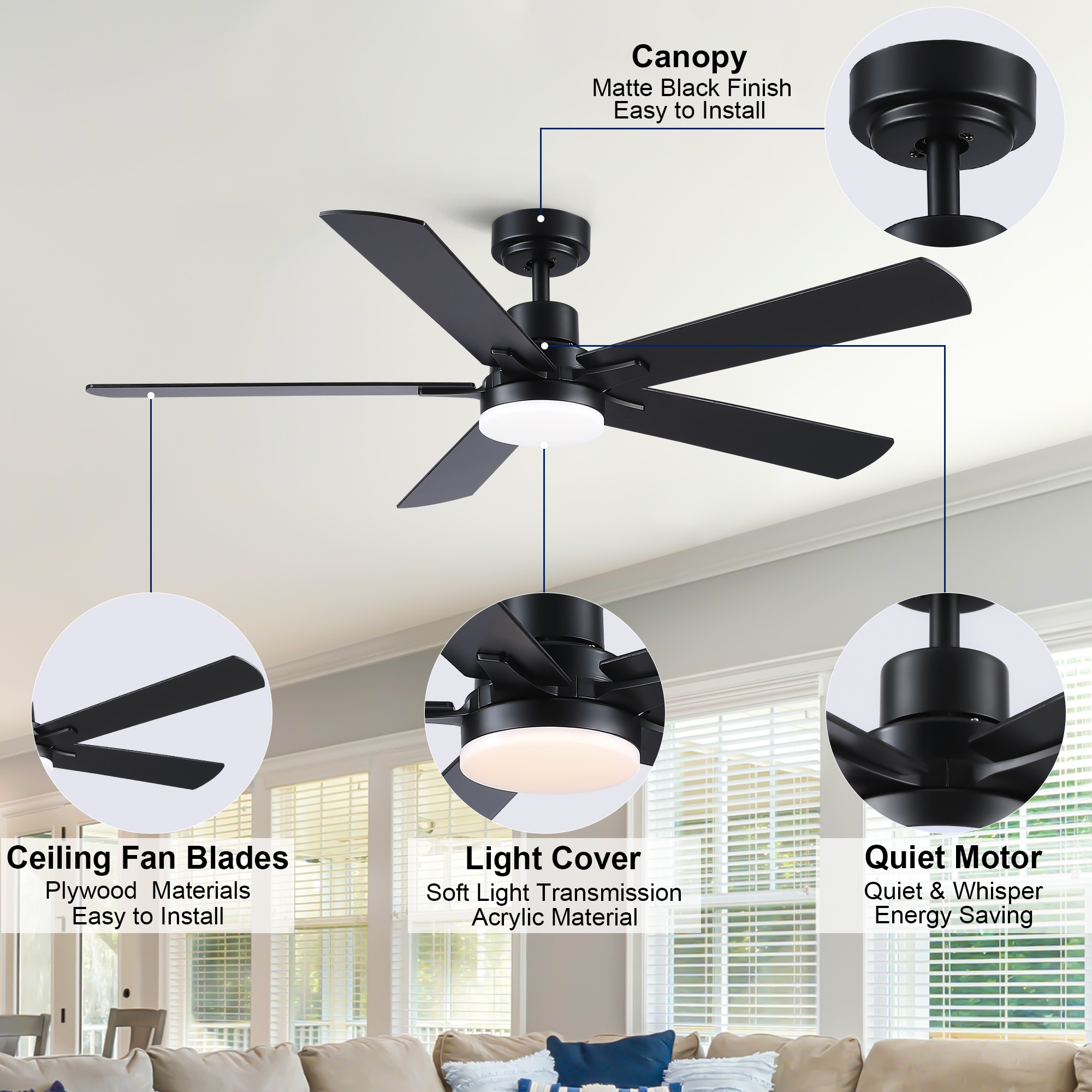 YUHAO LSDY1170ABK52 Ceiling-Fans - View #14