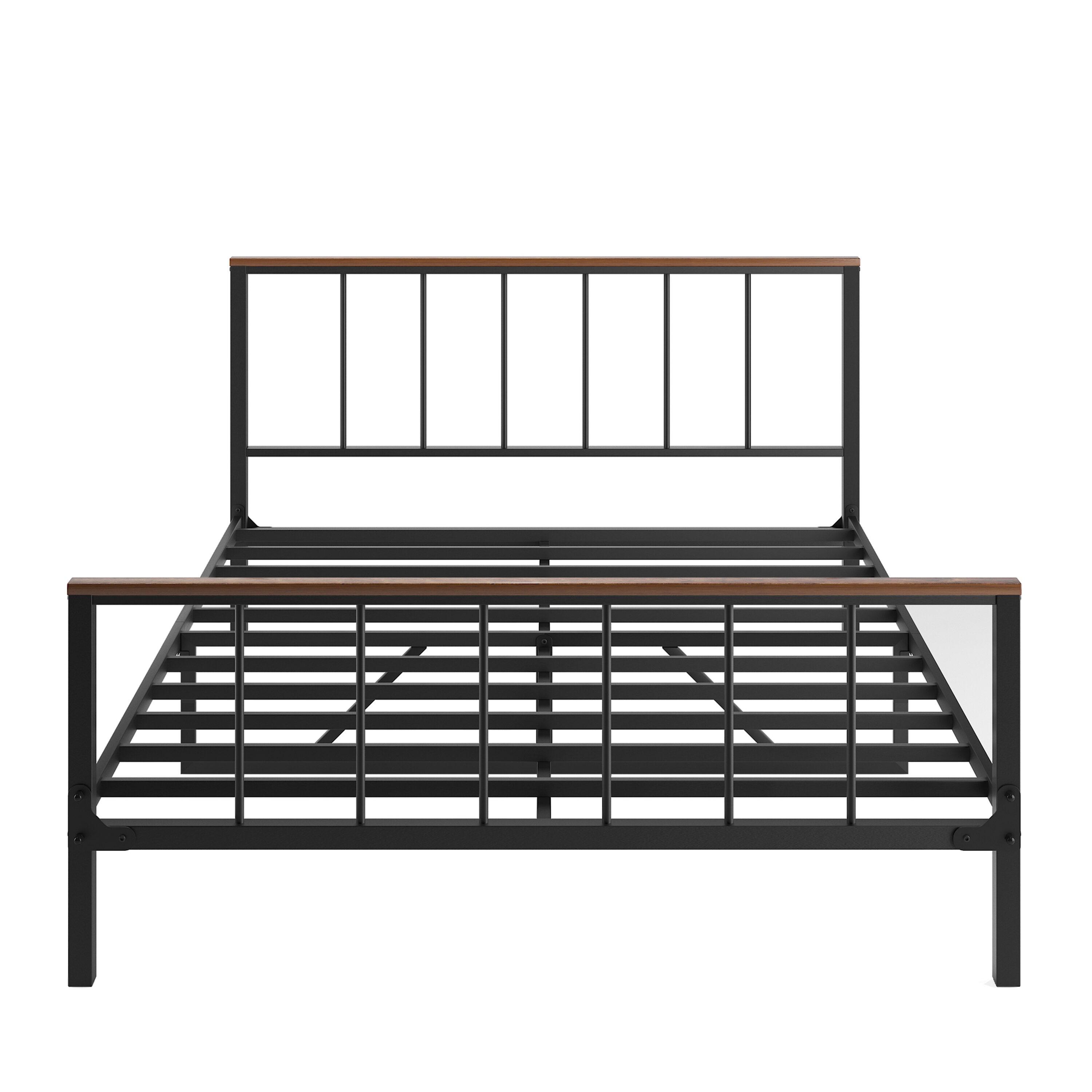 Contemporary Queen Bed Frame in Black Metal - Industrial Style | - Gaierptone CRXTUL8EEME