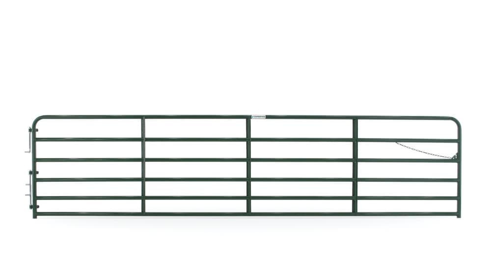 Tarter 2GG18 4-ft H x 18-ft W Green powder over e-coat Steel Farm Corral Fence gate