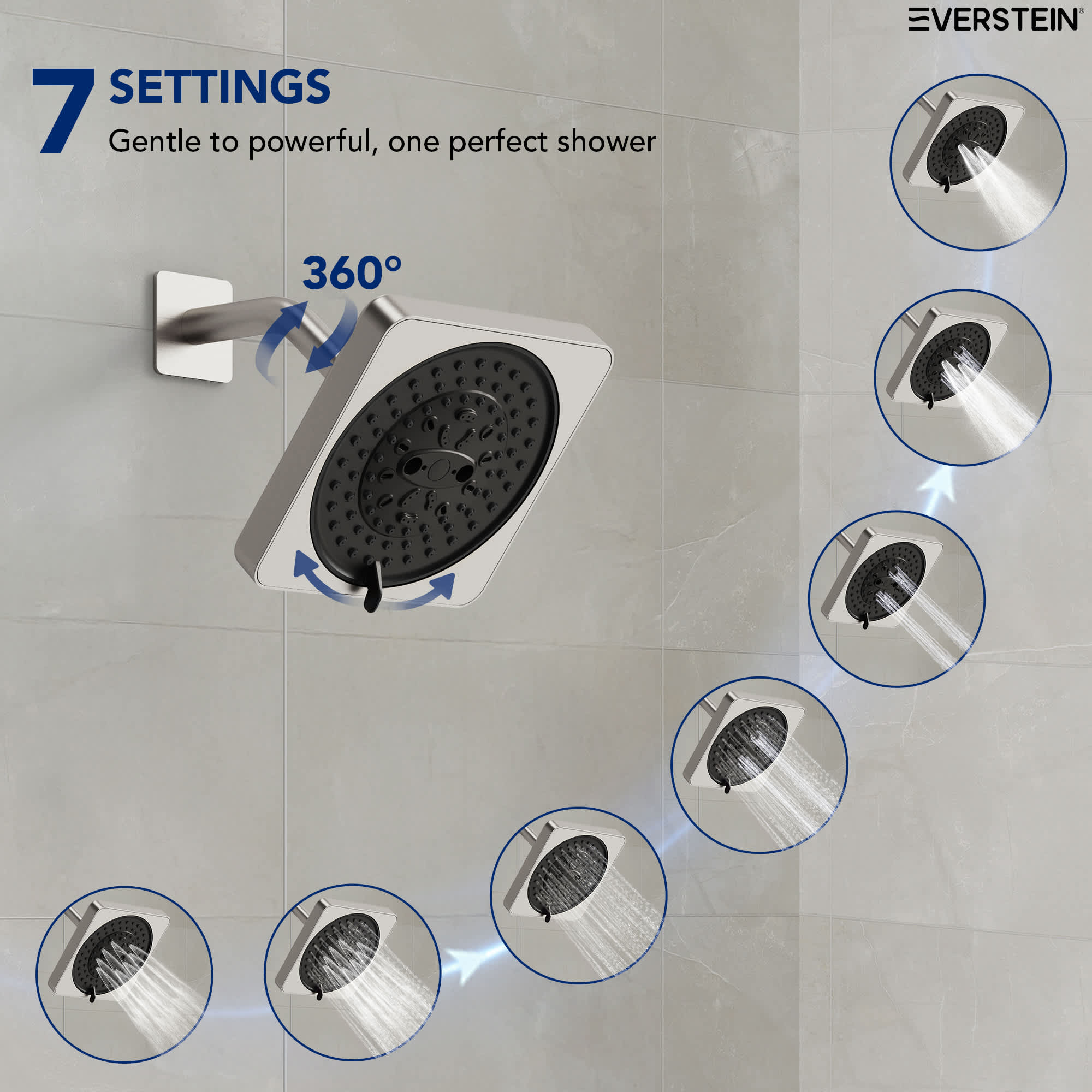 EVERSTEIN SFS-1130-NK Showerhead-Bar-Panels - View #5