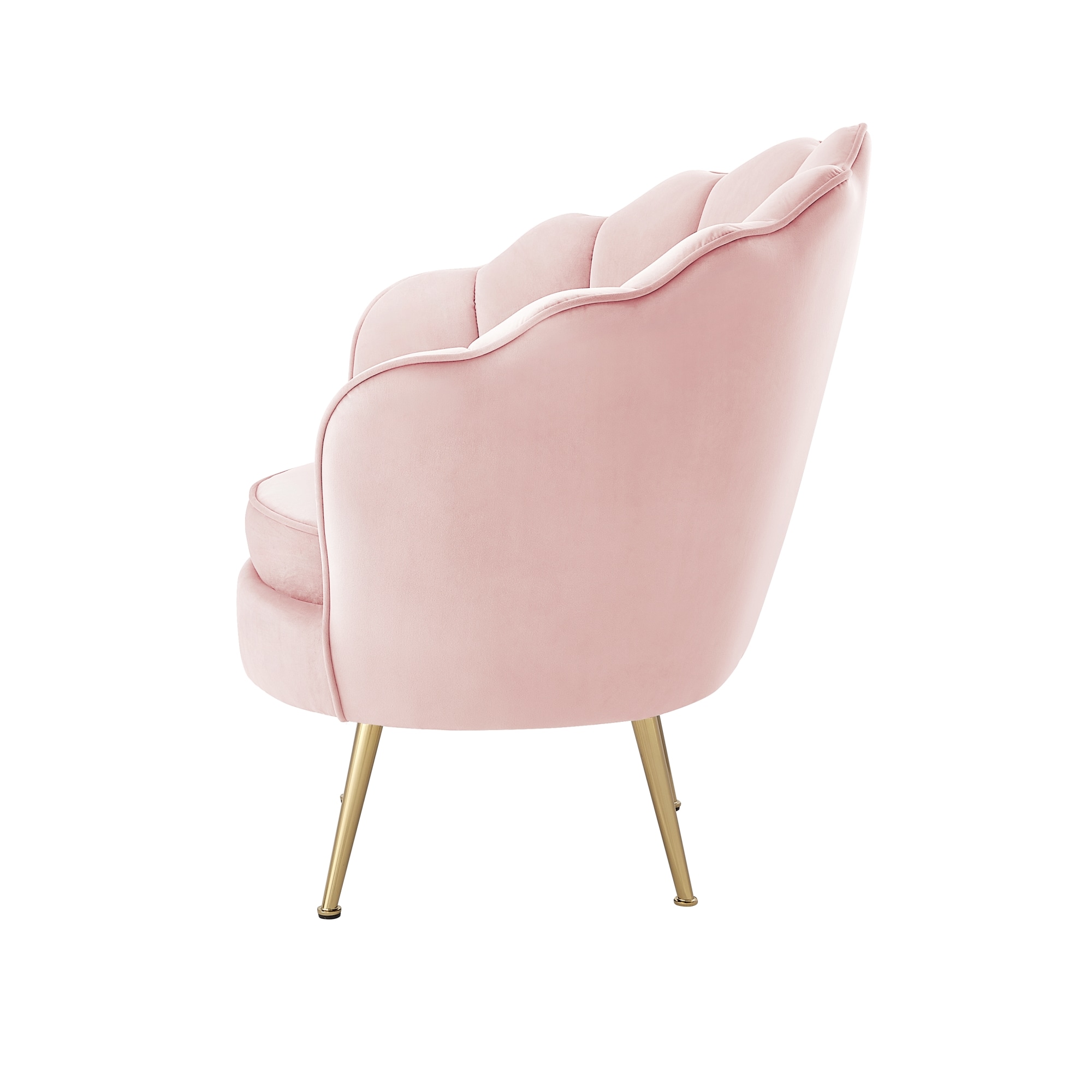 Nicole Miller Irelyn Modern Blush Velvet Accent Chair in the Chairs ...