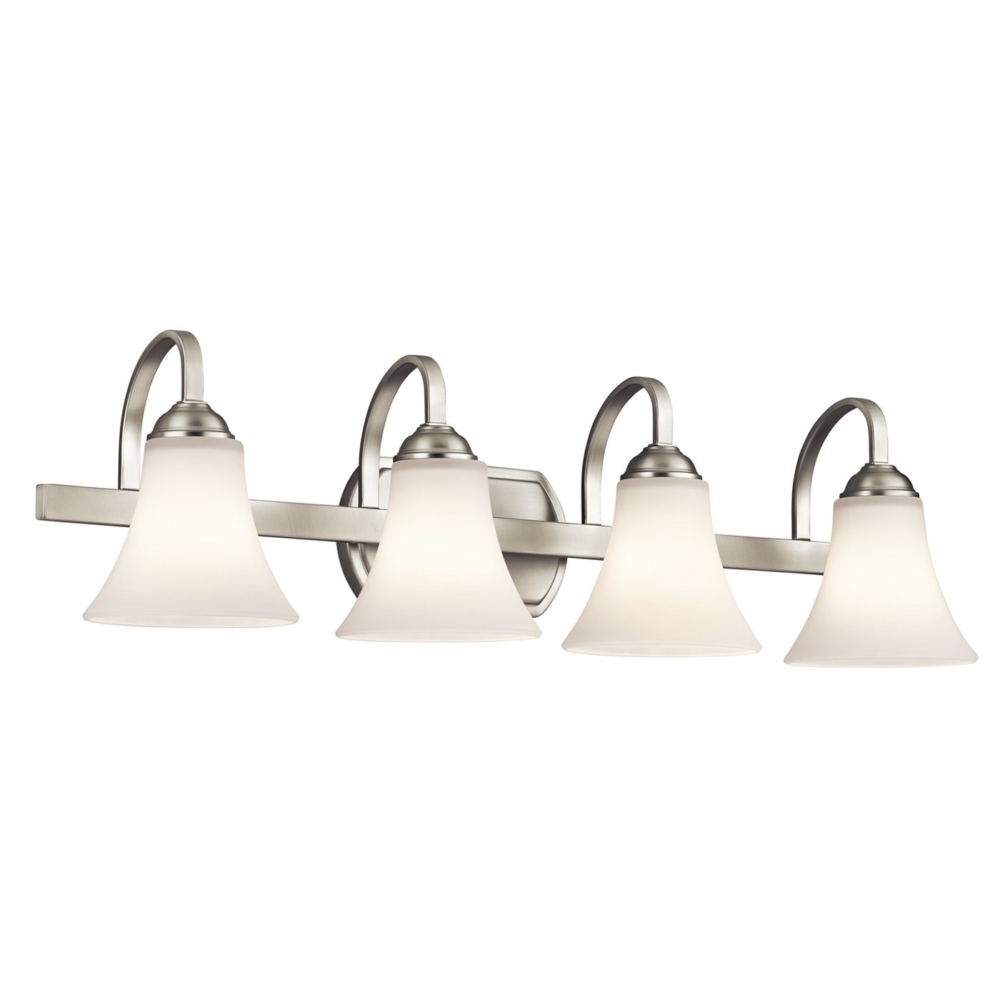 Kichler 45514NI Keiran 30-in 4 -Light Brushed Nickel Transitional Vanity light