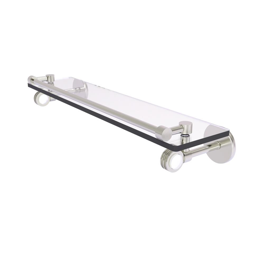 Allied Brass CV-1D-22-GAL-SN Clearview Satin Nickel Wall mount Bathroom Shelf ( 22-in x 3.75-in x 5-in )