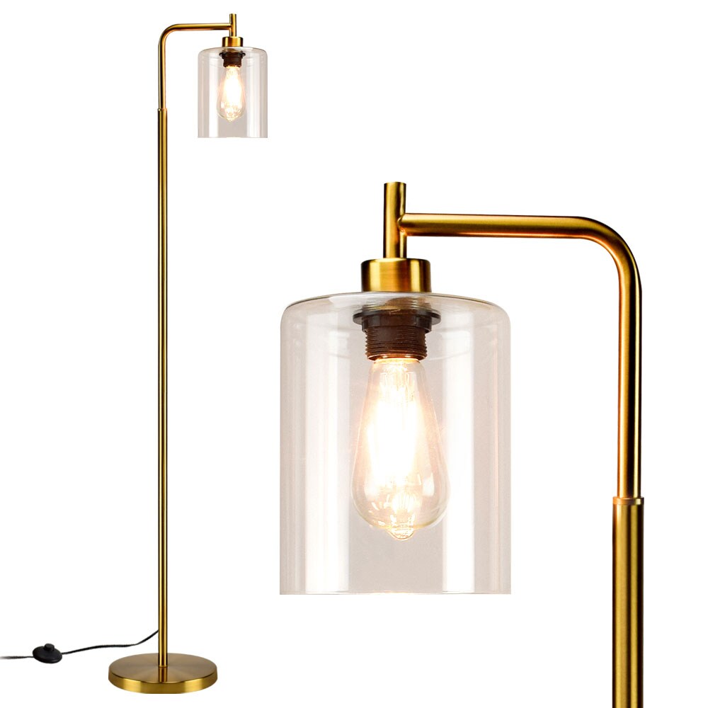 Depuley WSFLL005-G Floor Lamps 64-in Gold Shaded floor lamp Floor Lamp with Glass Shade