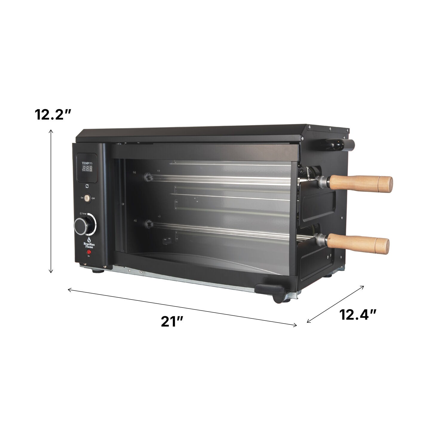 Brazilian Flame BD-02X-BLACK Grill-Rotisseries - View #2