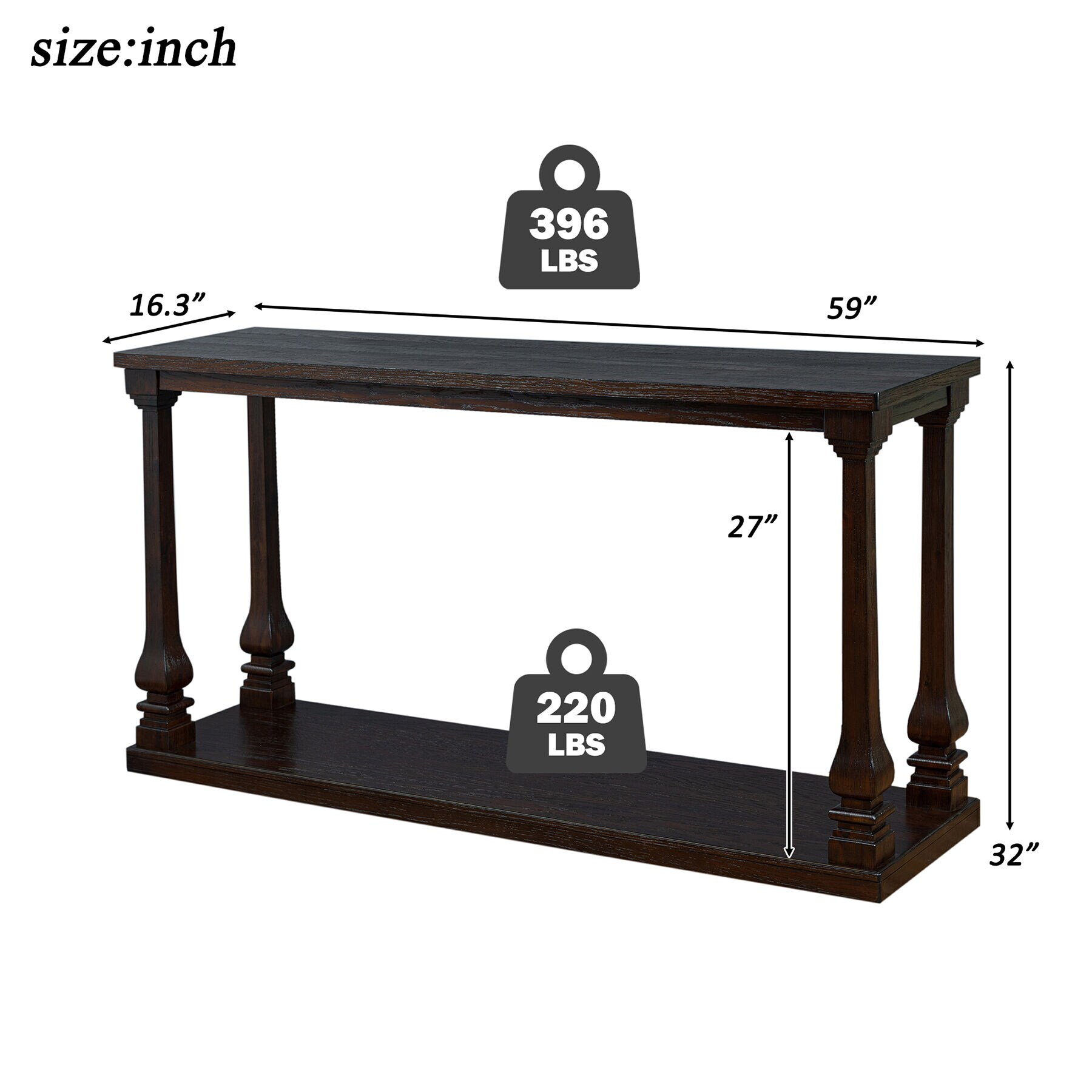 SINOFURN SYA330158BL Console-Sofa-Tables - View #6